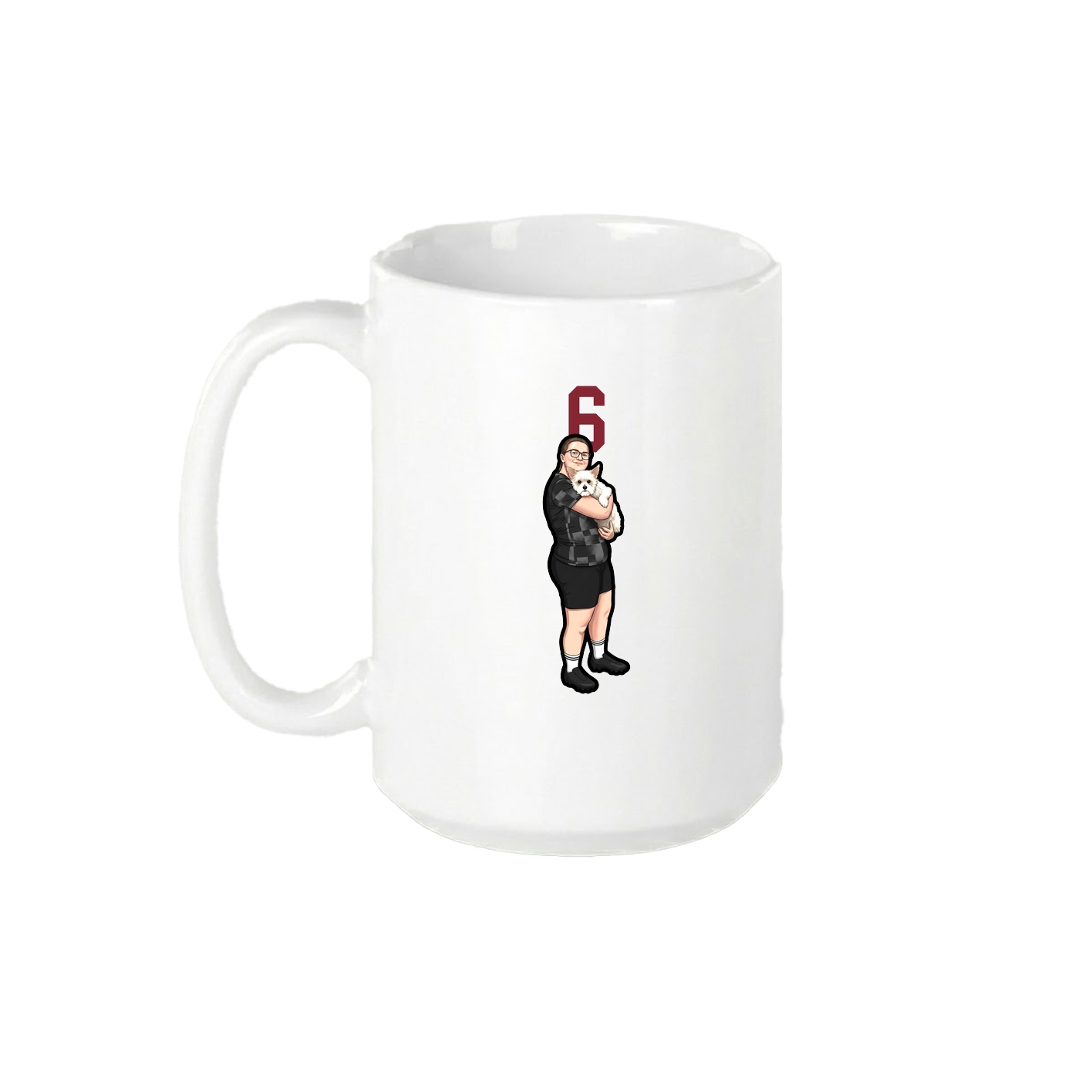15oz Coffee Mug — Number Top in White