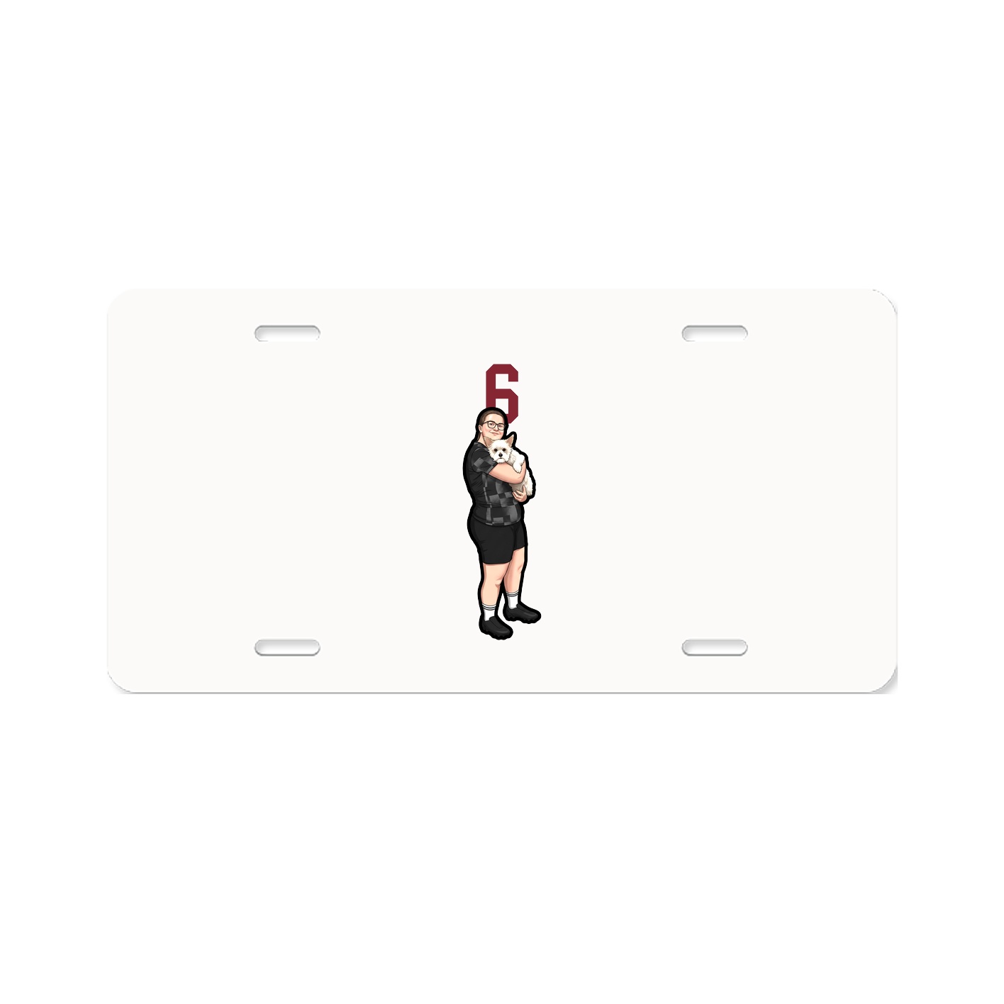 License Plate — Number Top in Classic