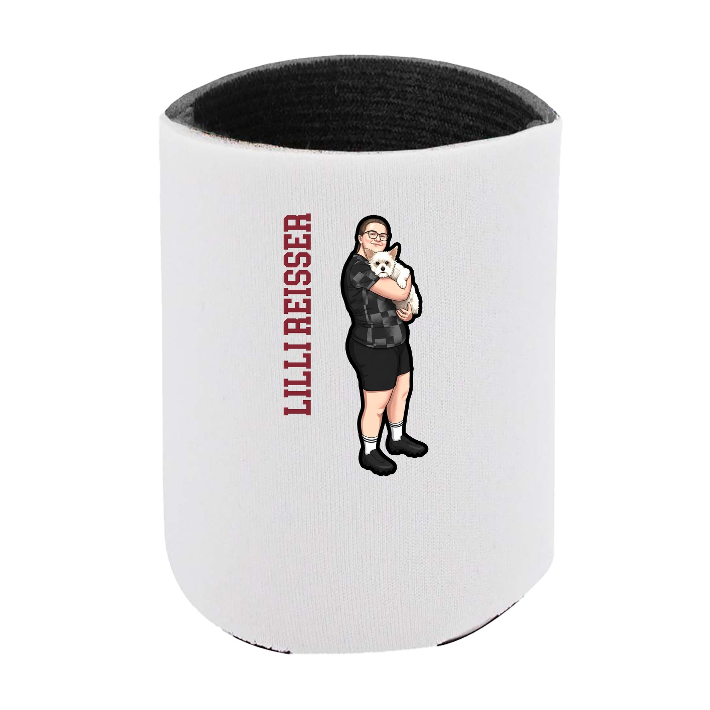 Can Holder — Name Vertical in White