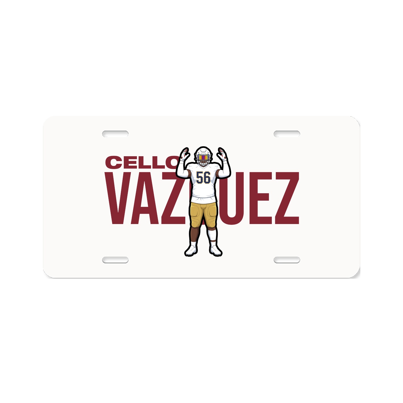 License Plate — Player Name in Classic