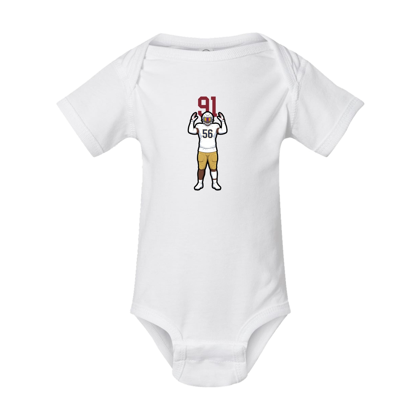 Baby Onesie — Number Top in White