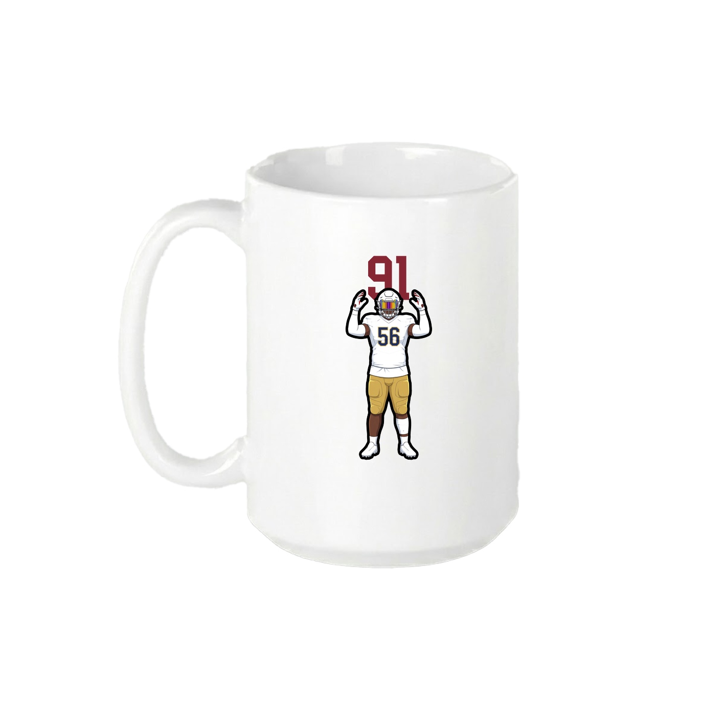 15oz Coffee Mug — Number Top in White