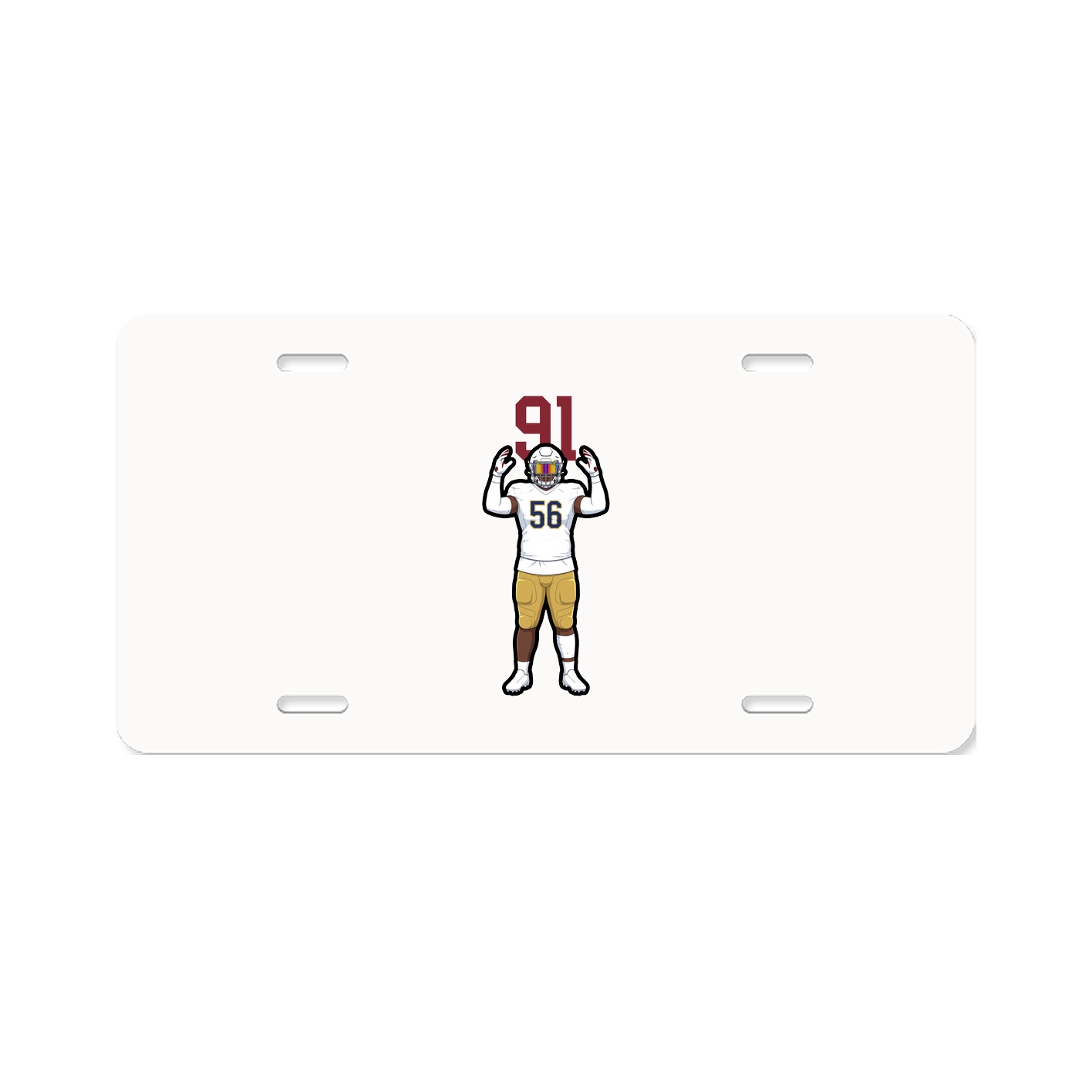License Plate — Number Top in Classic