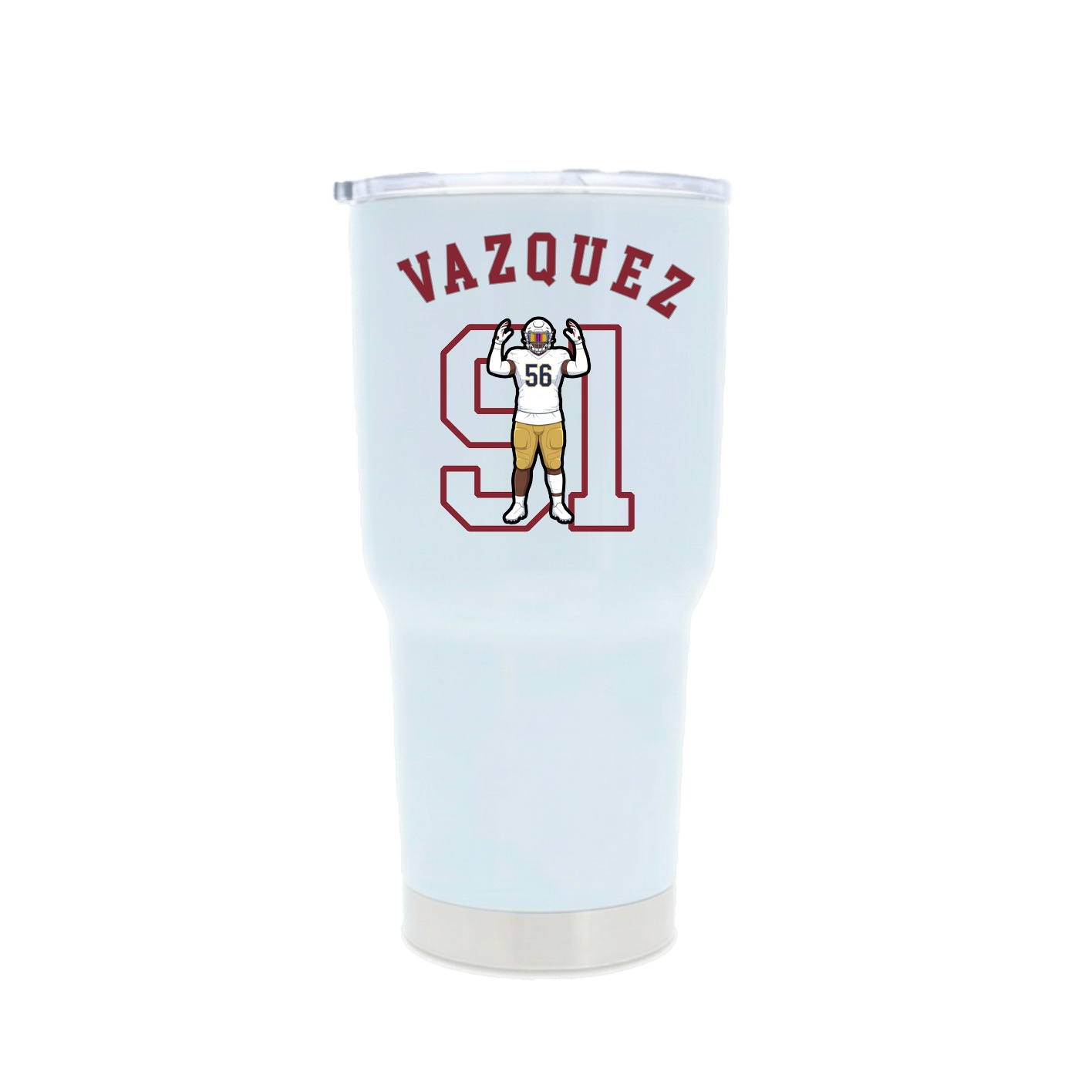 30oz Stainless Steel Tumbler — Shirsey Arch in White
