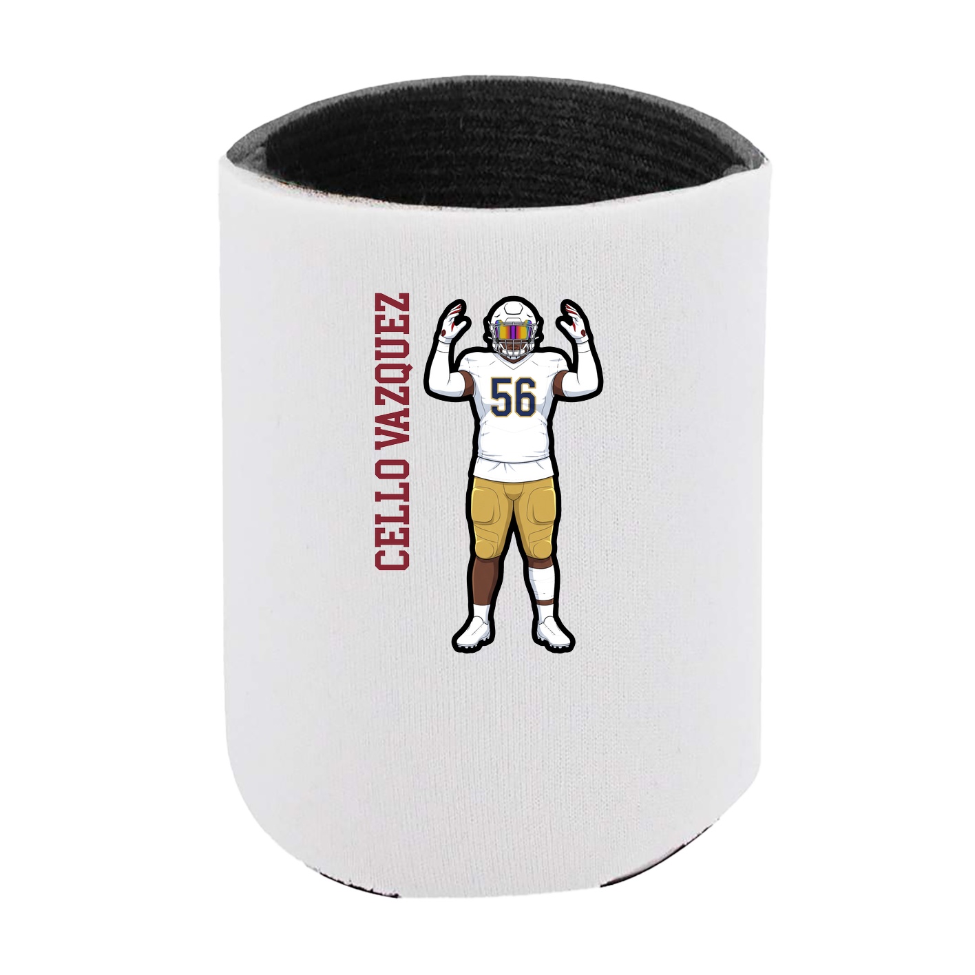 Can Holder — Name Vertical in White