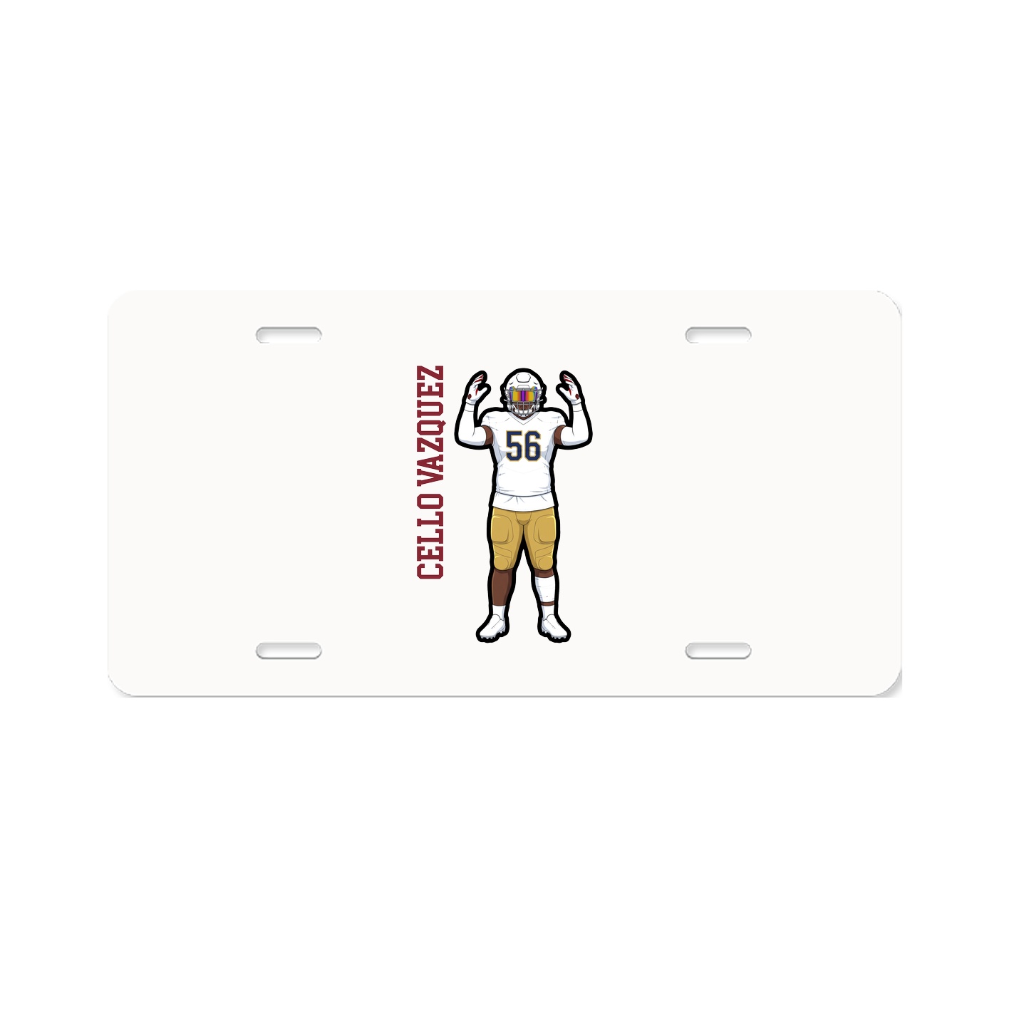 License Plate — Name Vertical in Classic