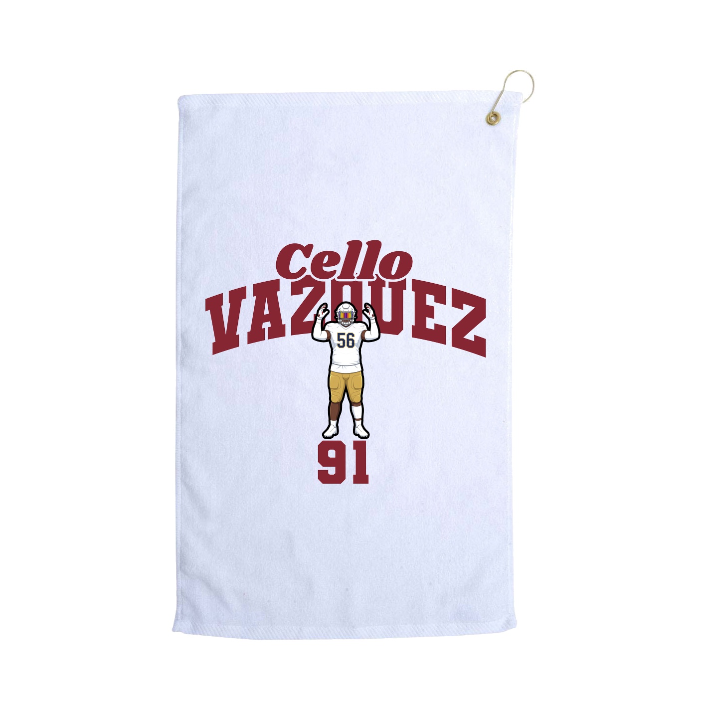 Golf Towel — Signature Arch in White