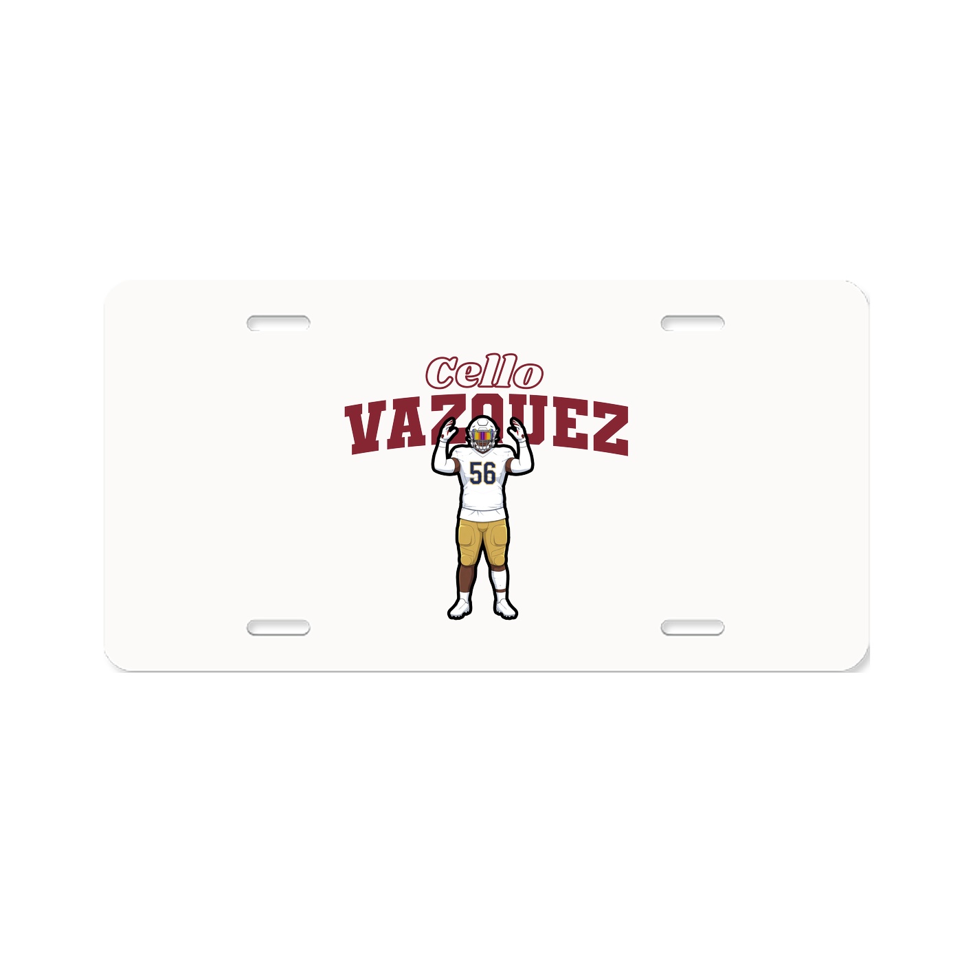 License Plate — Name Arch in Classic