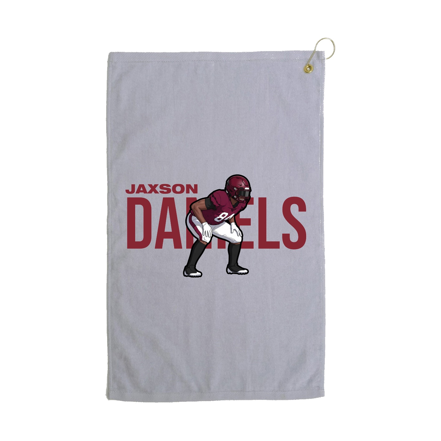Golf Towel — Player Name in Grey