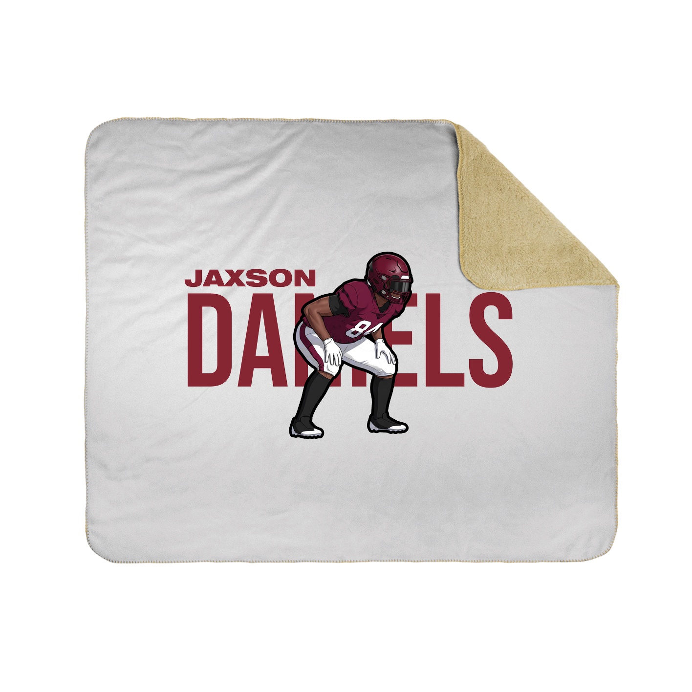 Throw Blanket — Player Name in White