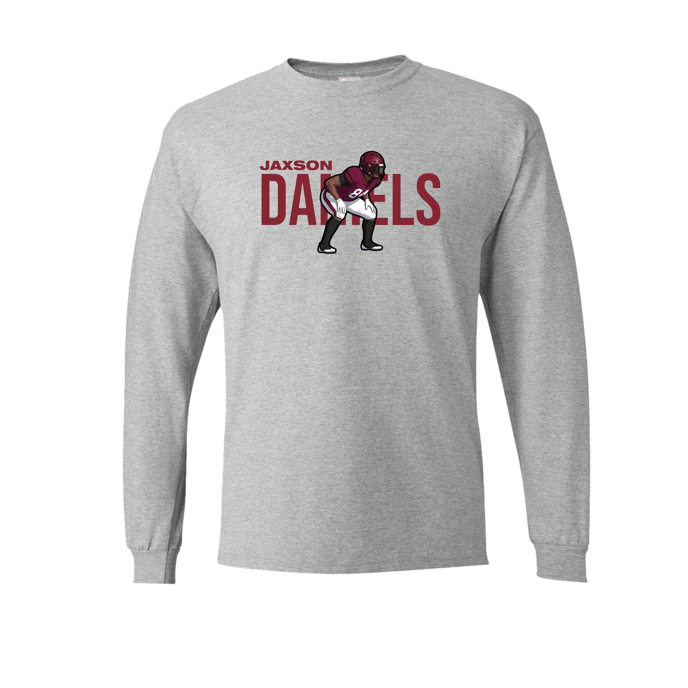 Long Sleeve Tee — Player Name in Grey