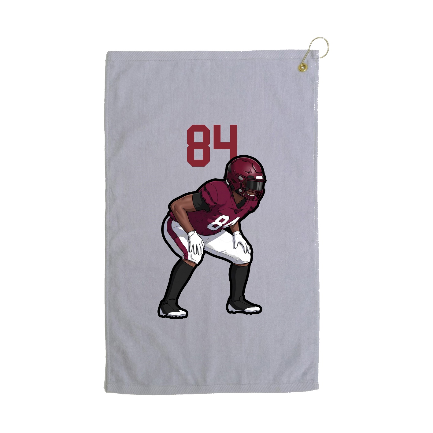Golf Towel — Number Top in Grey