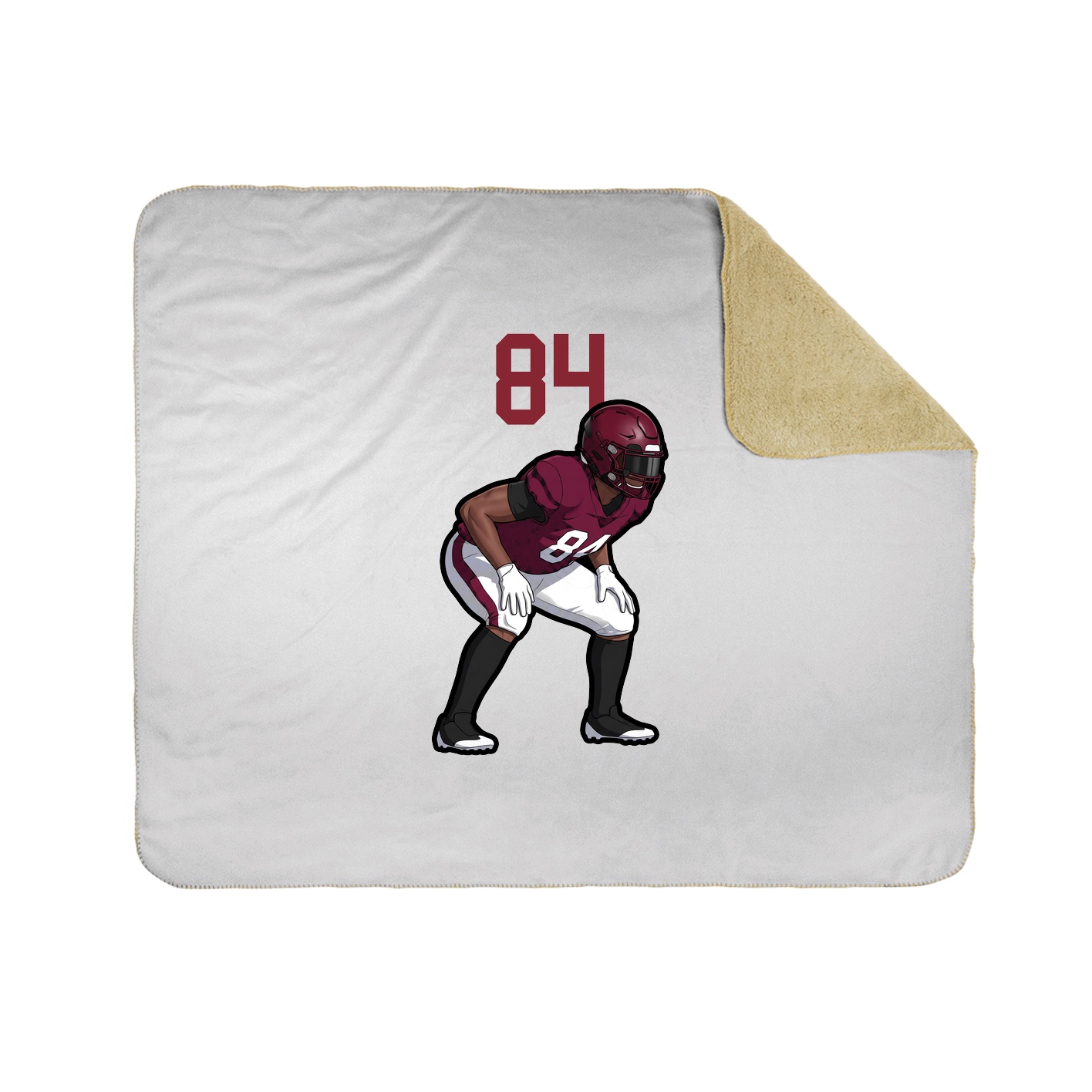 Throw Blanket — Number Top in White