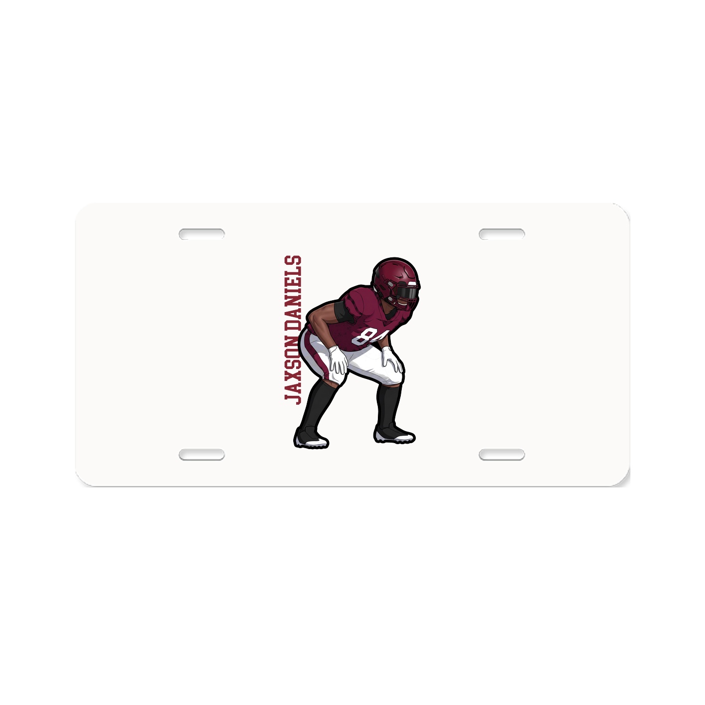 License Plate — Name Vertical in Classic