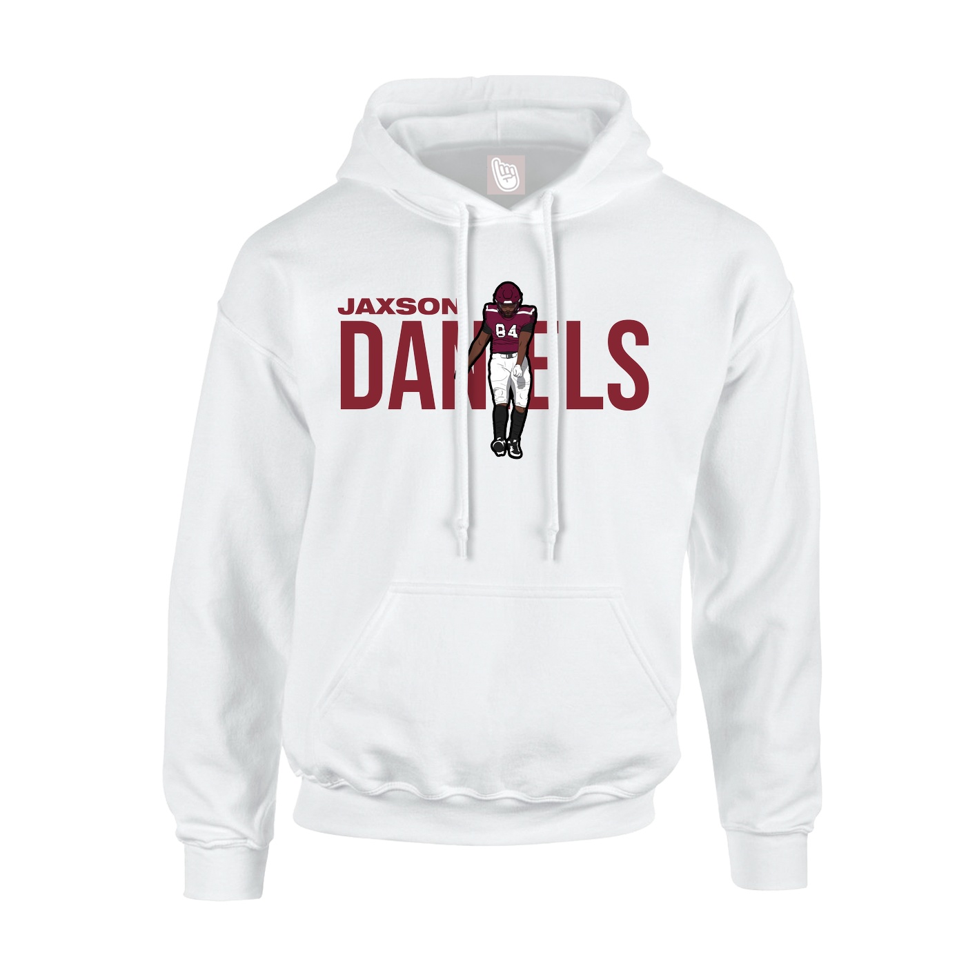 Youth Hoodie — Player Name in White
