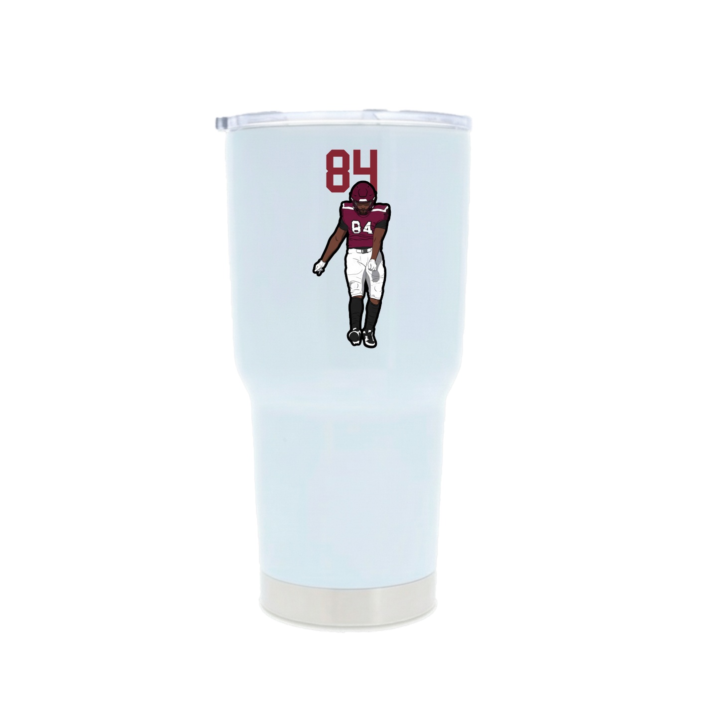 30oz Stainless Steel Tumbler — Number Top in White