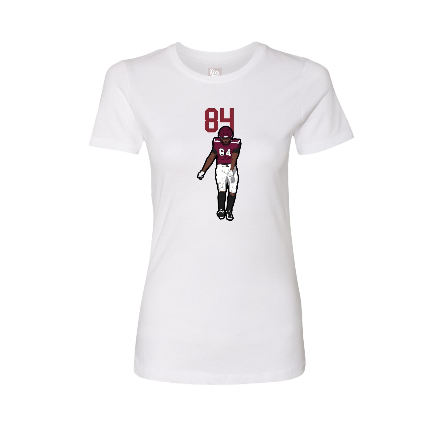 Fitted Women's Tee — Number Top in White