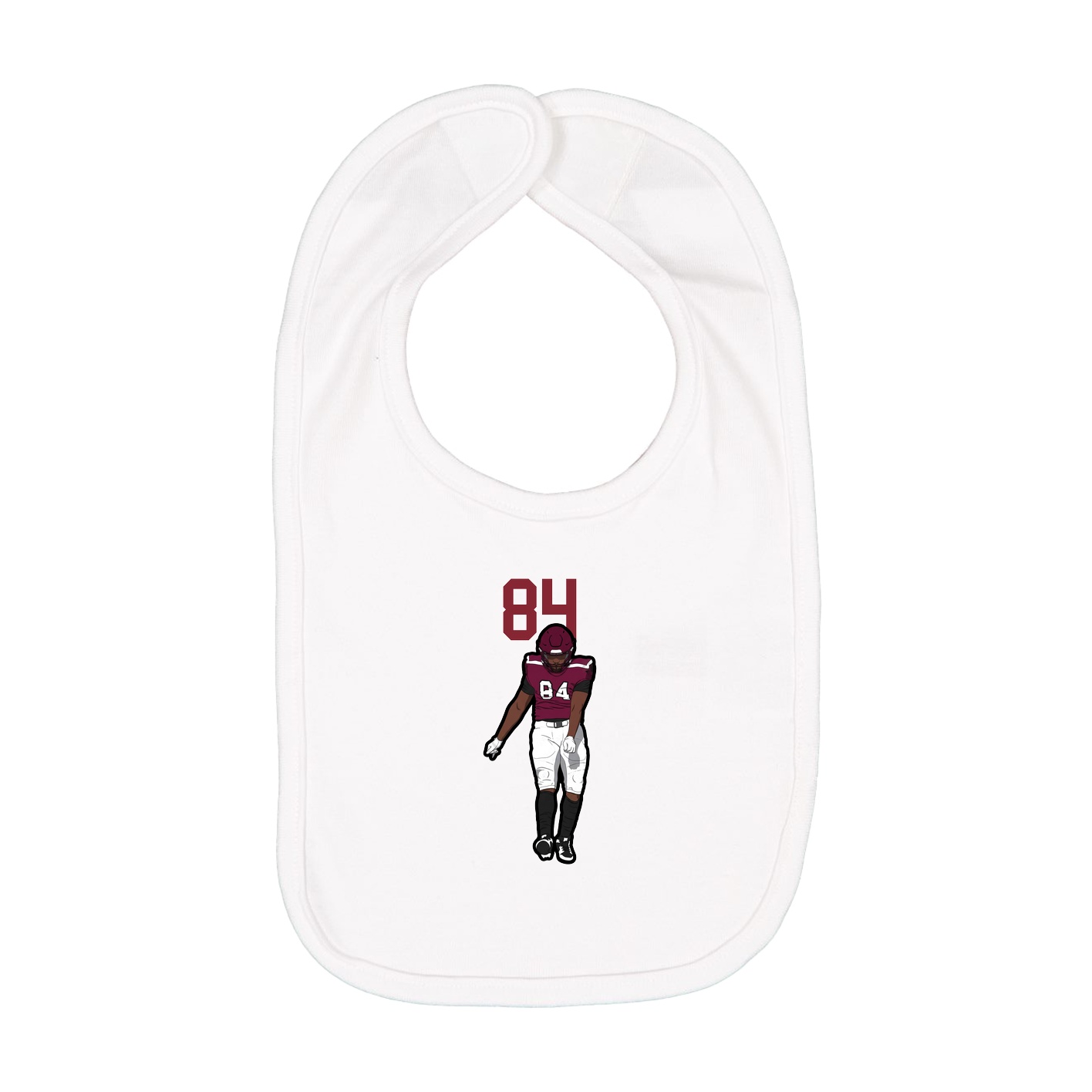 Infant Bib — Number Top in White