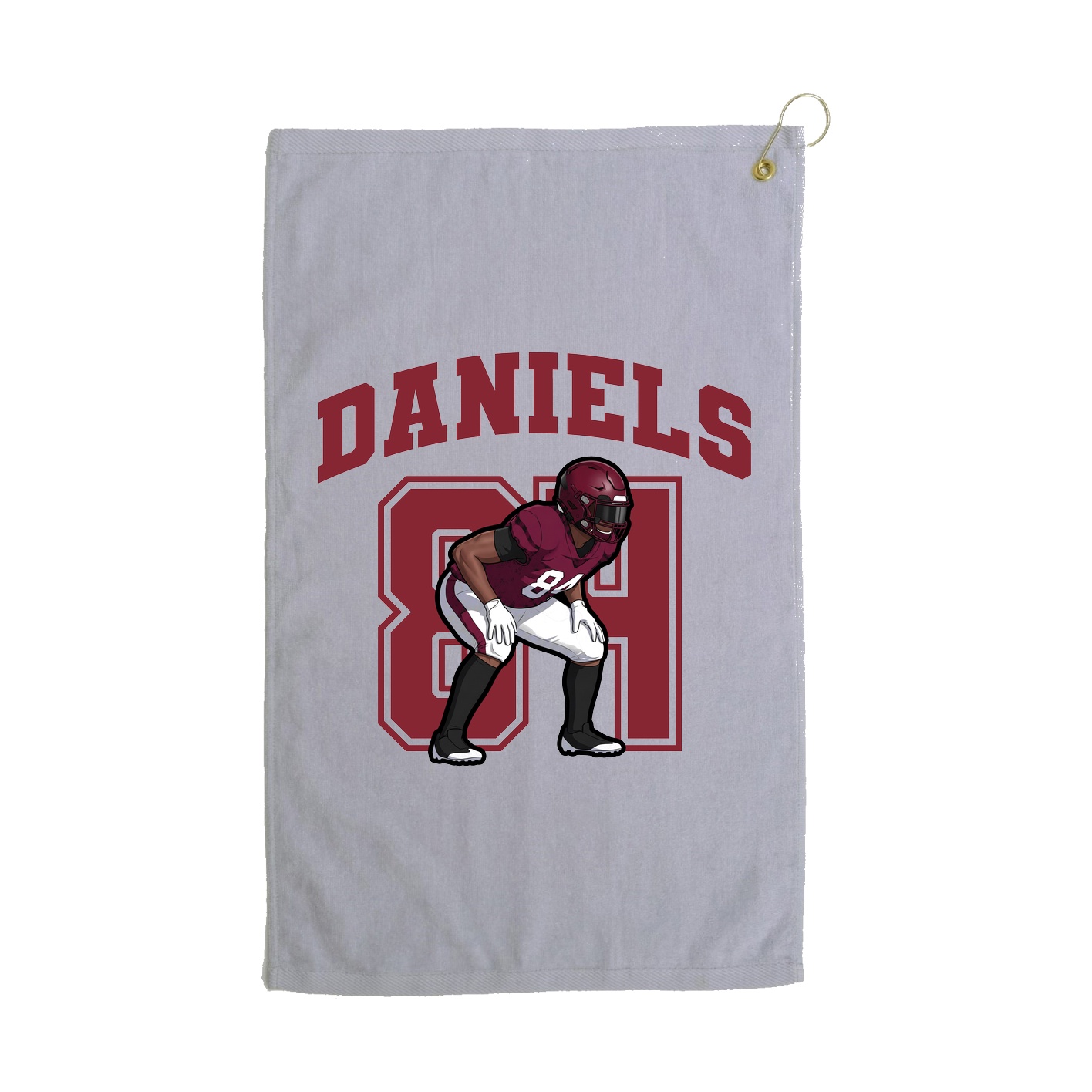 Golf Towel — Number in Grey
