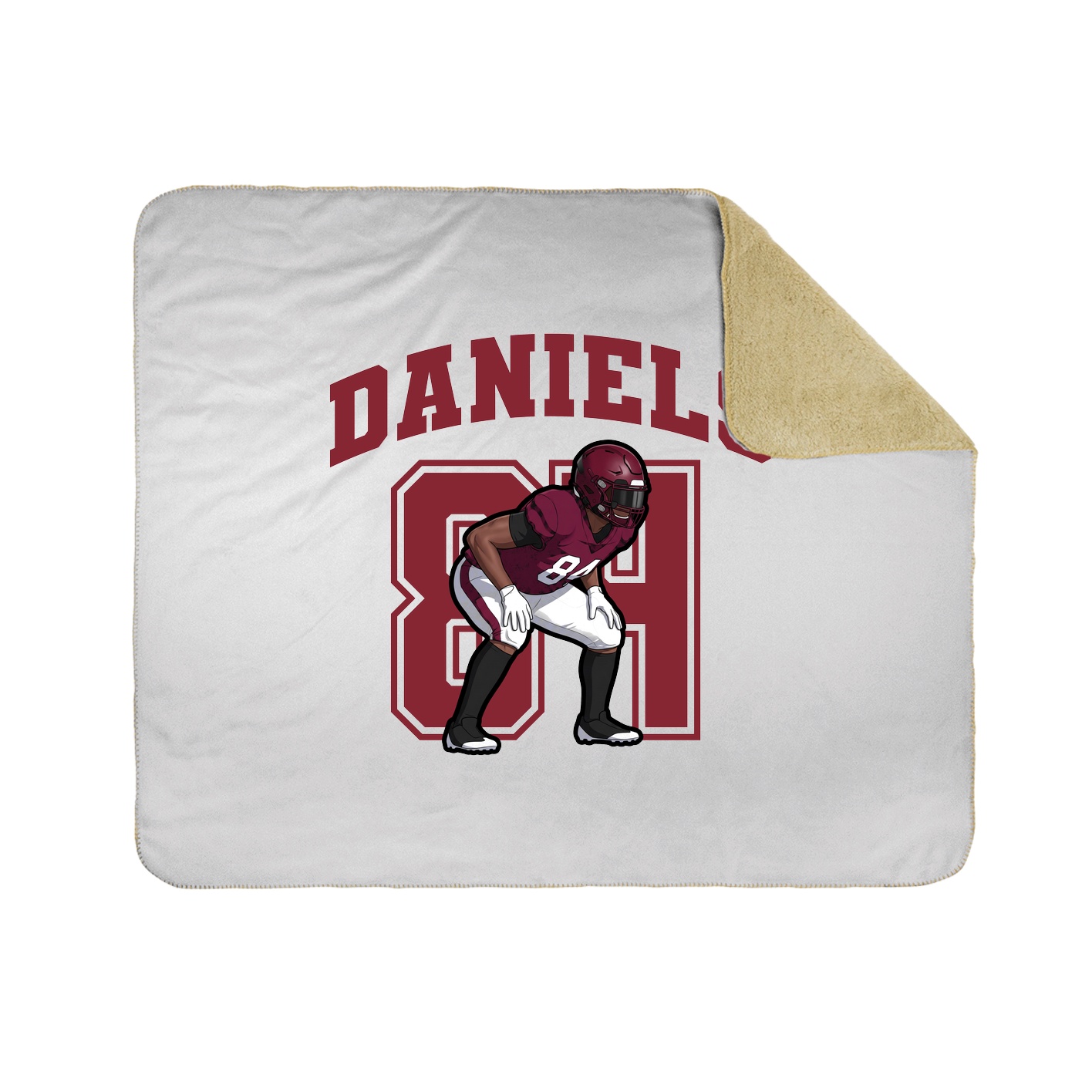 Throw Blanket — Number in White