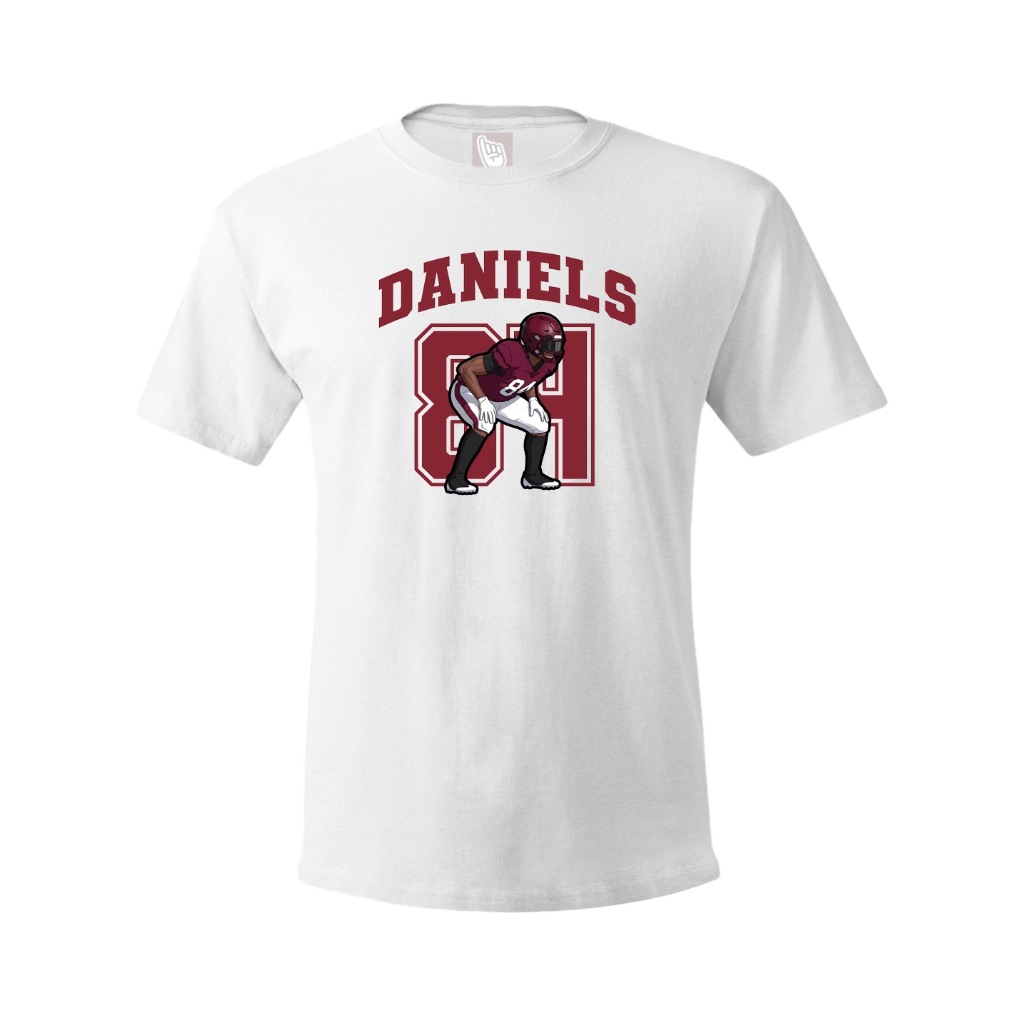 Youth Tee — Number in White