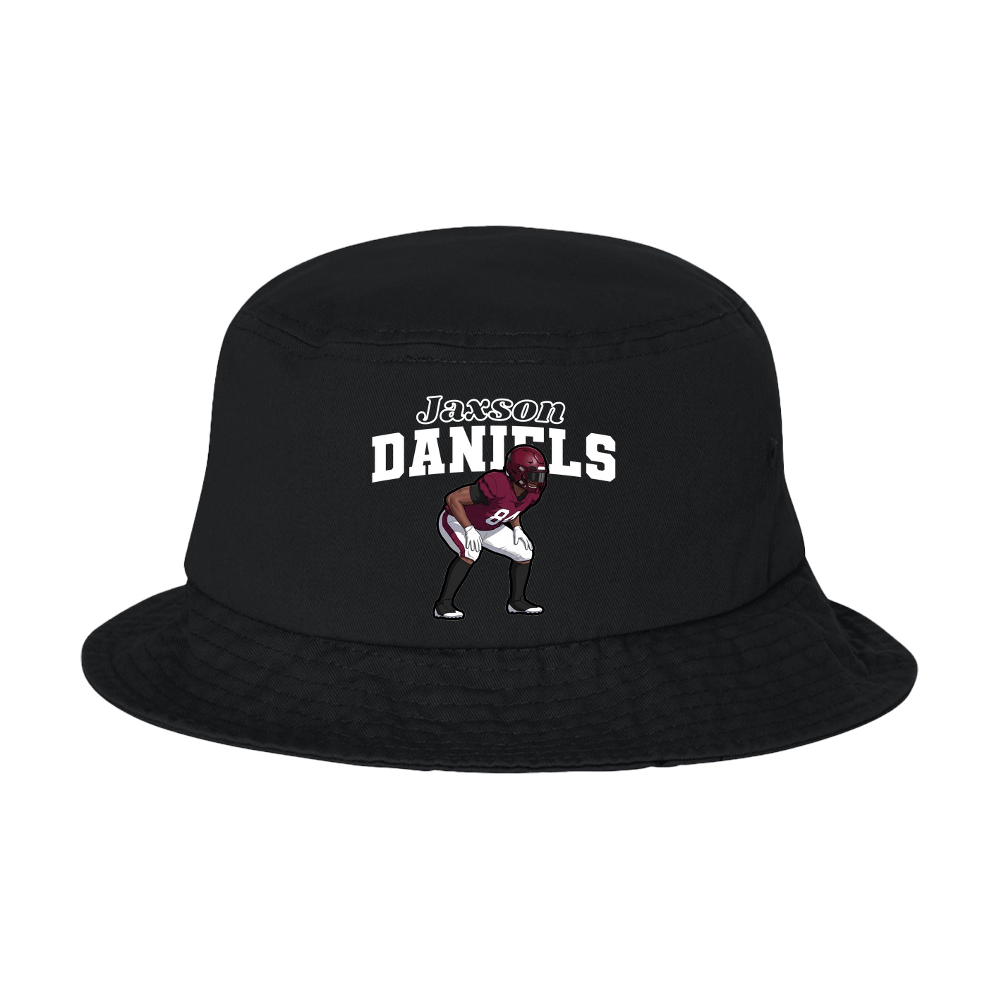 Bucket Cap — Name Arch in Black