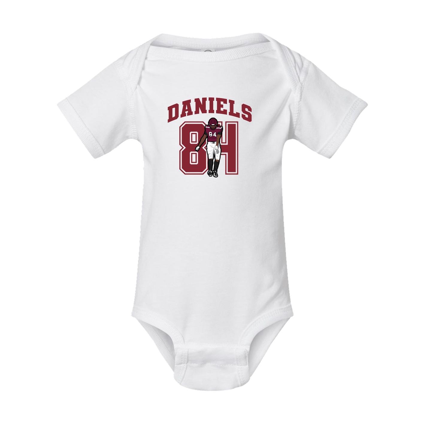 Baby Onesie — Number in White