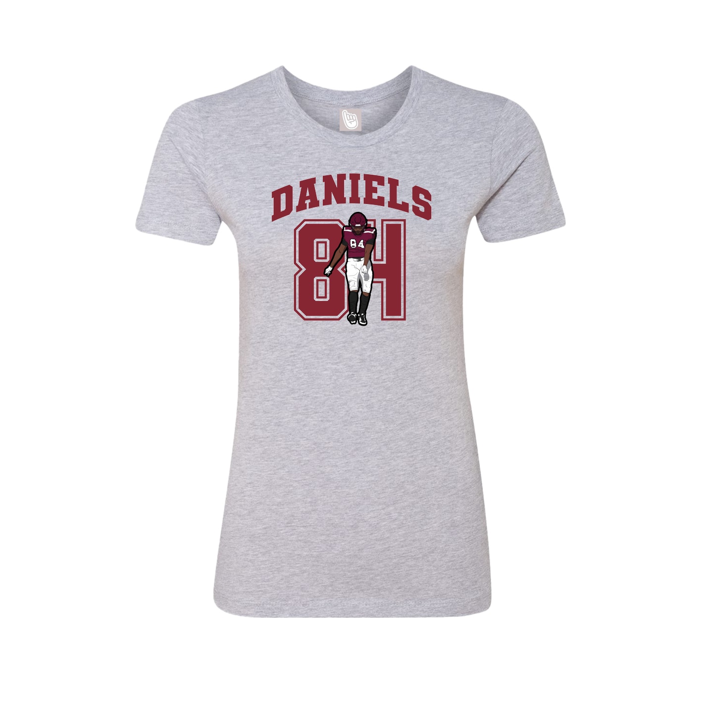 Fitted Women's Tee — Number in Grey