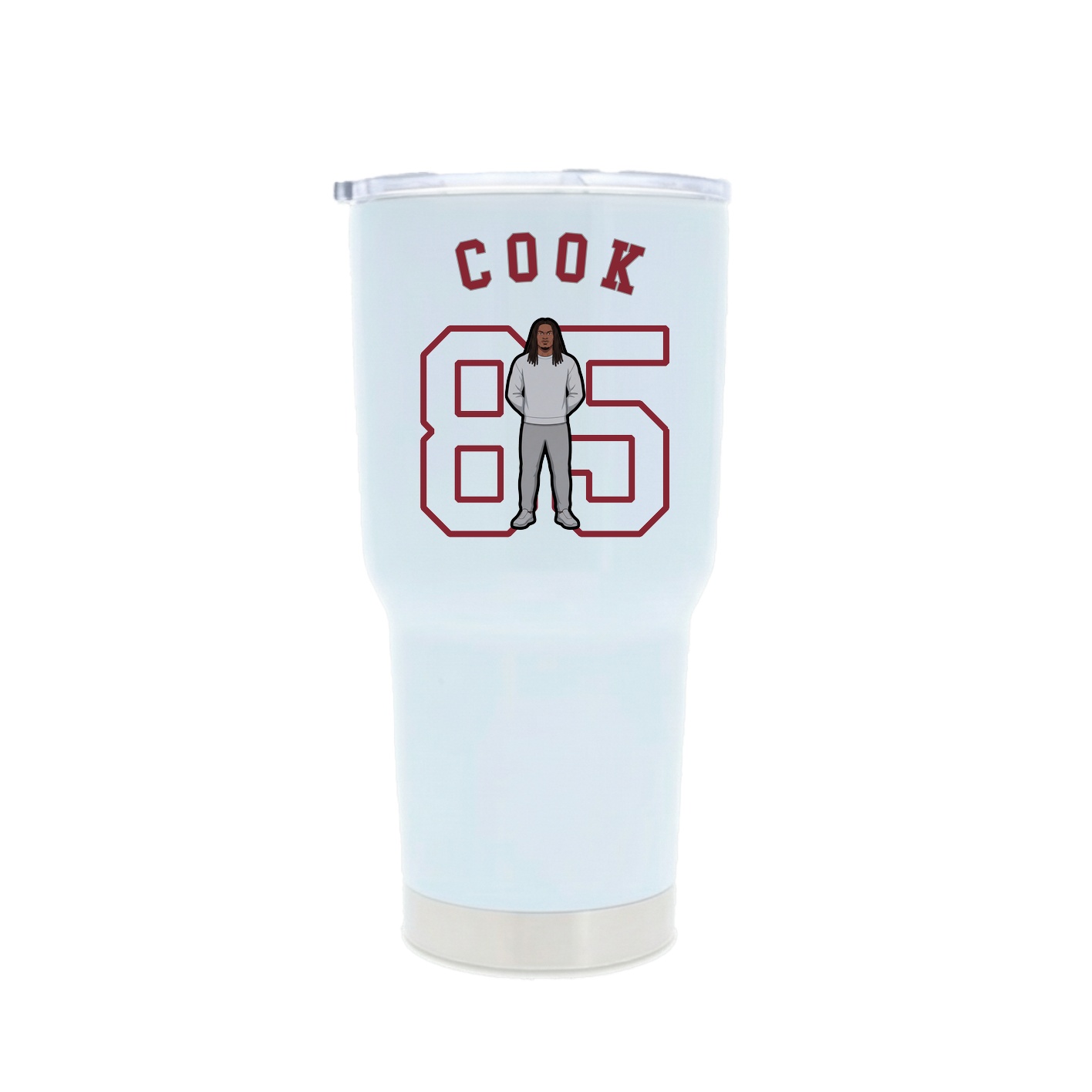 30oz Stainless Steel Tumbler — Shirsey Arch in White