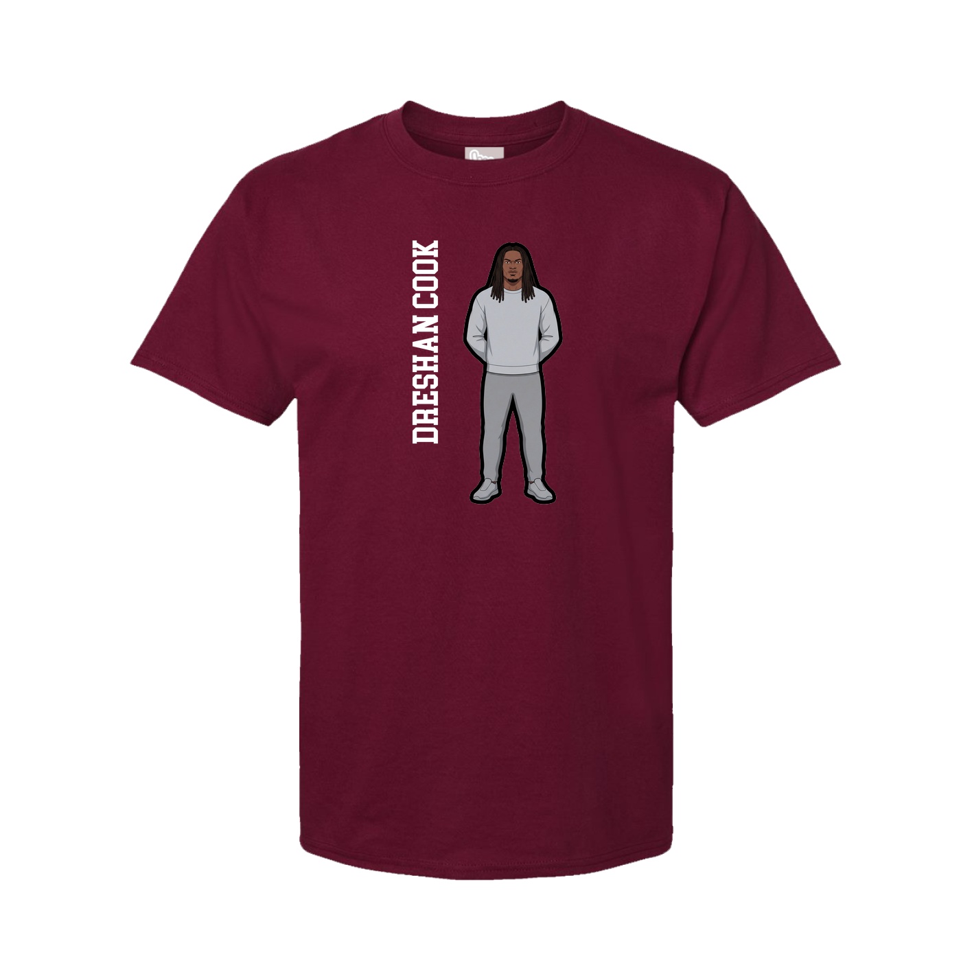 Tee — Name Vertical in Cardinal
