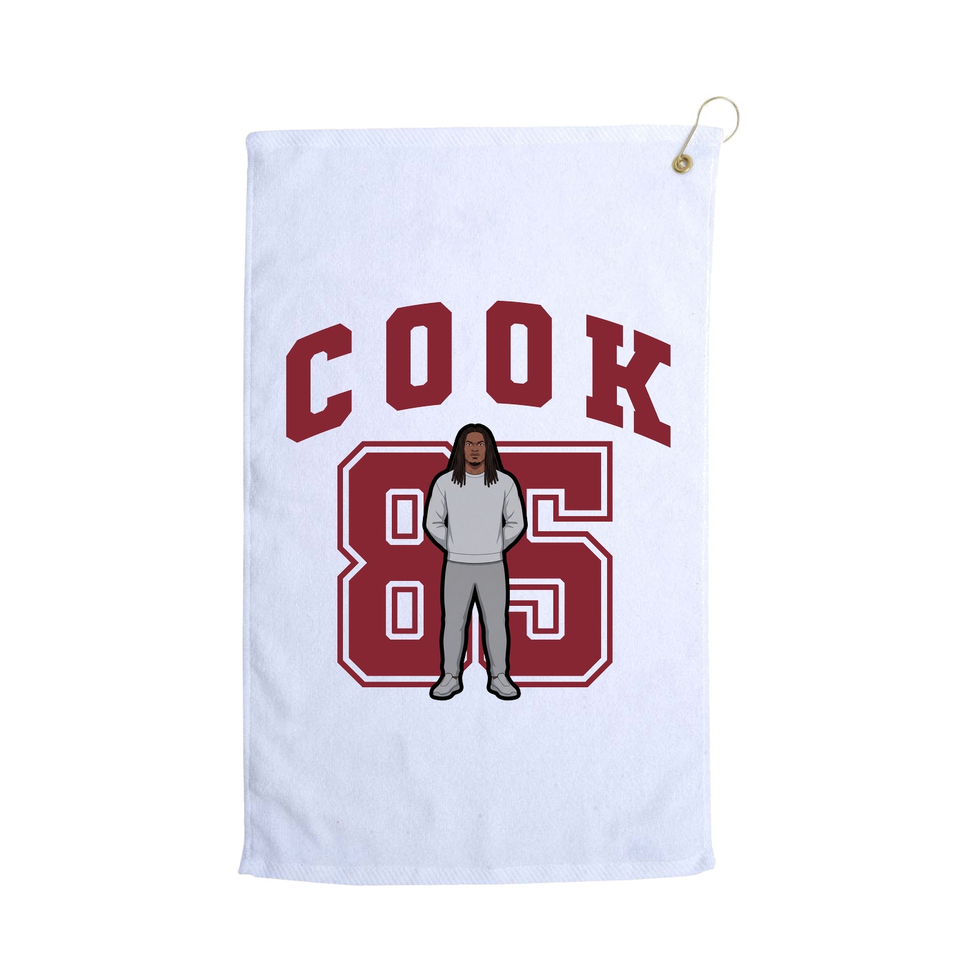 Golf Towel — Number in White