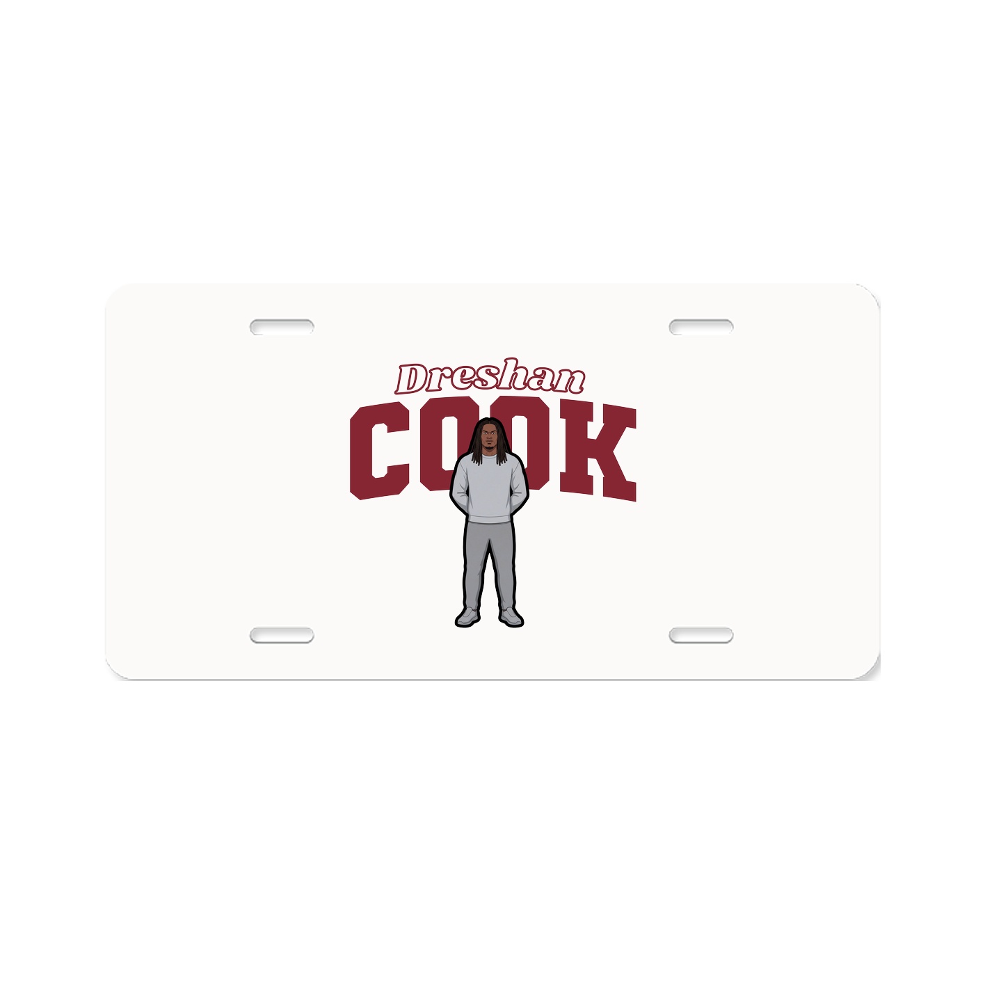 License Plate — Name Arch in Classic