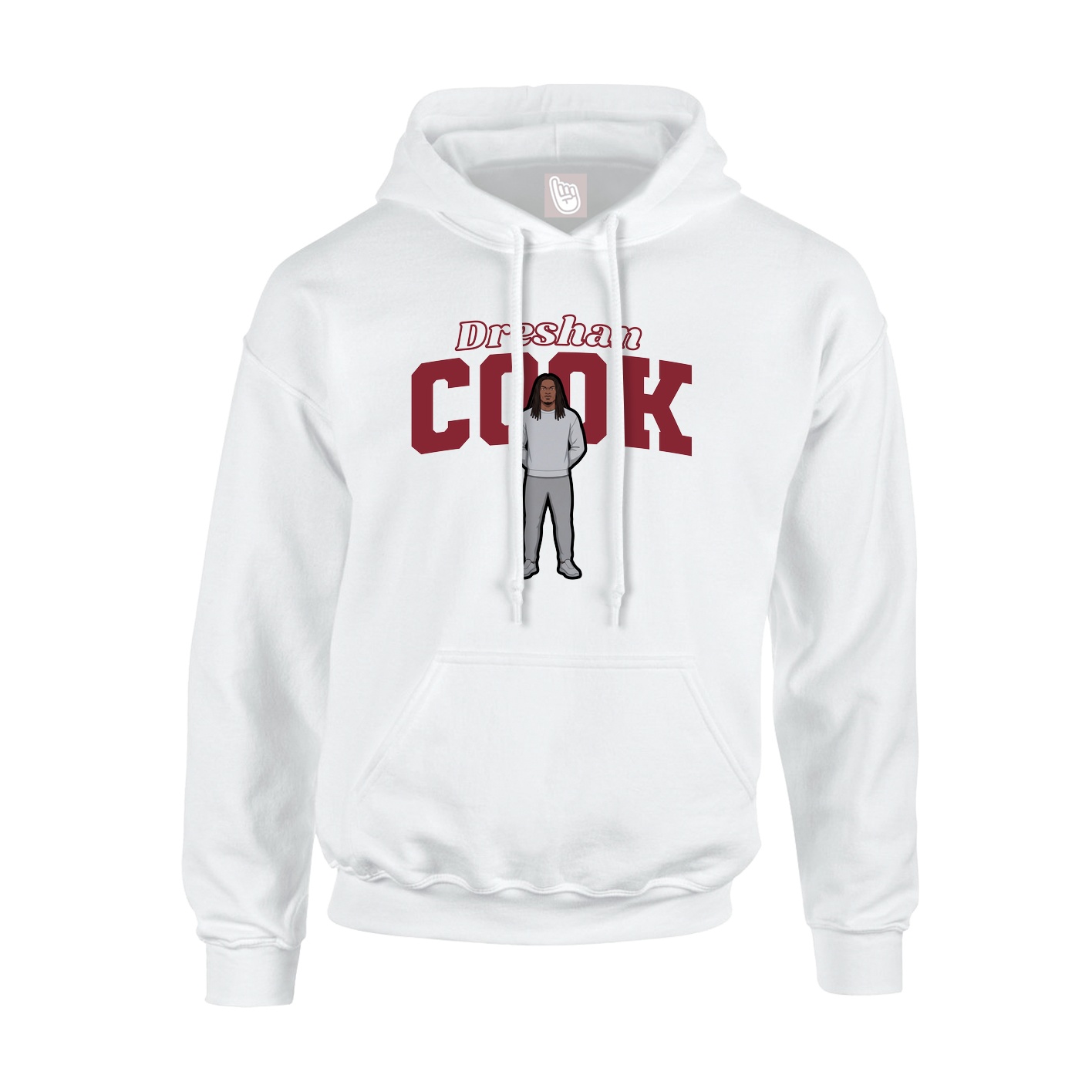 Hoodie — Name Arch in White