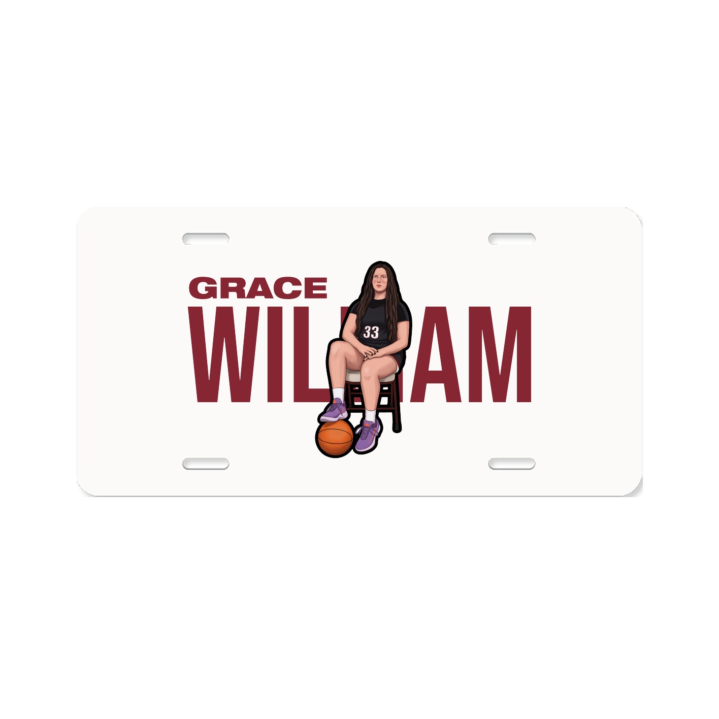 License Plate — Player Name in Classic
