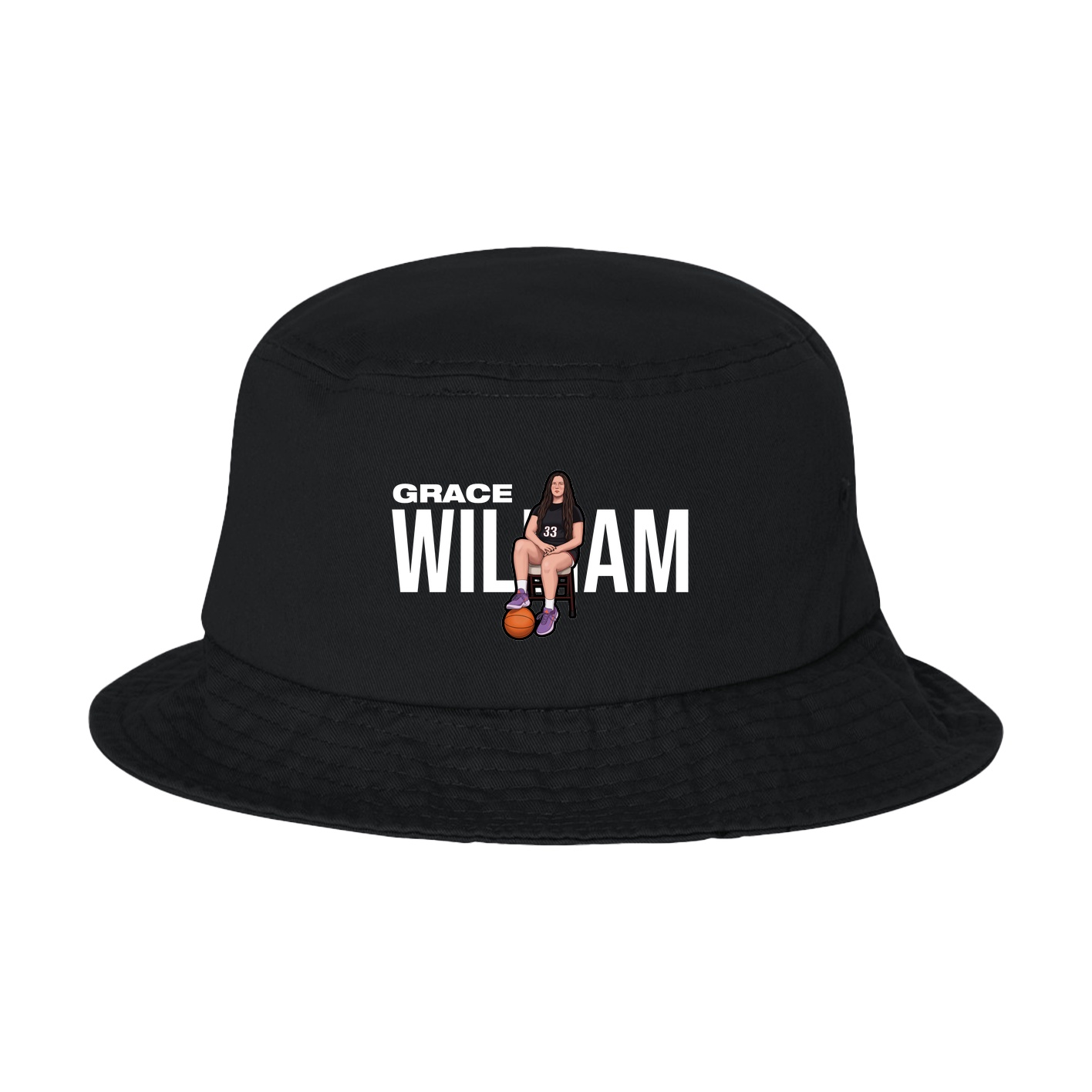 Bucket Cap — Player Name in Black