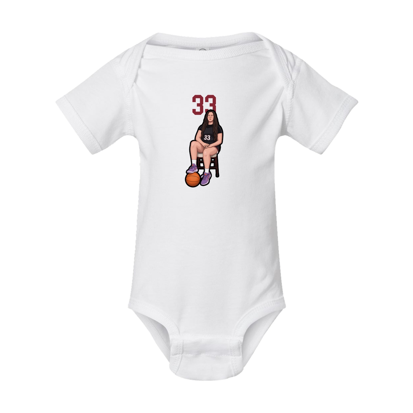 Baby Onesie — Number Top in White