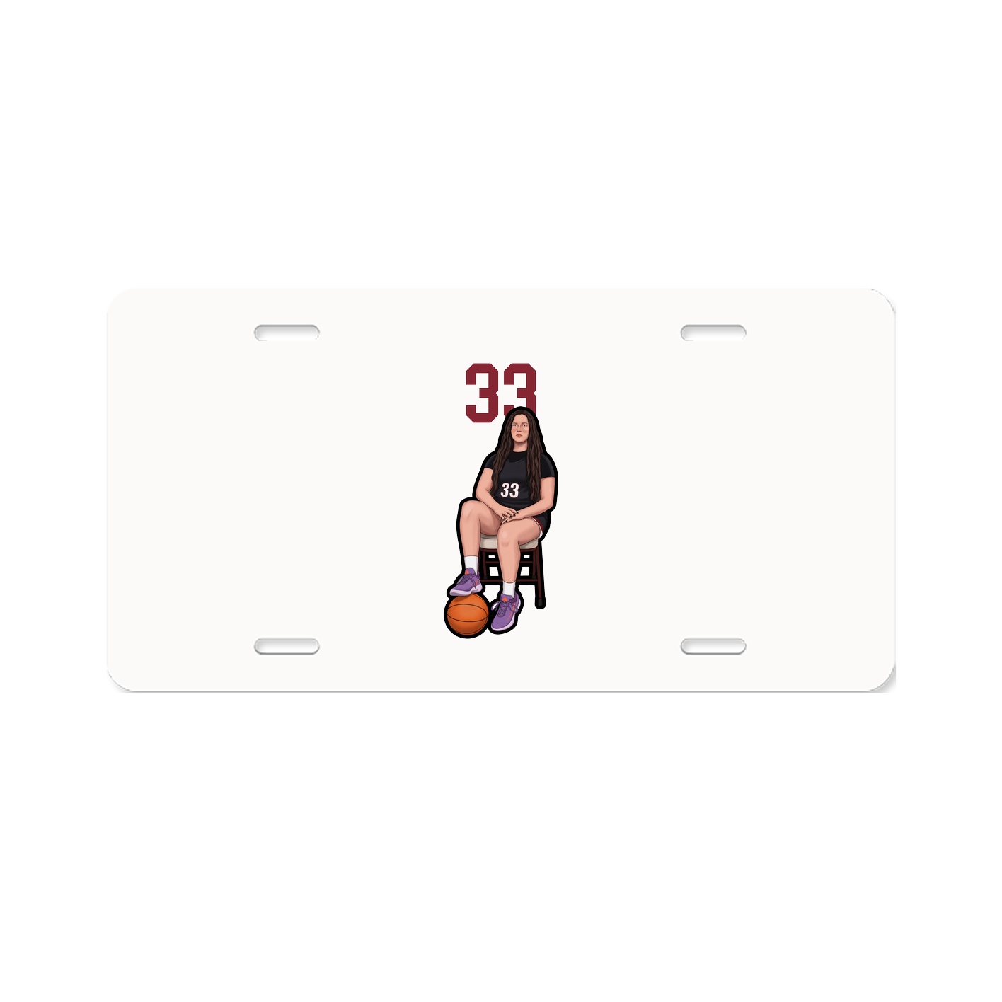 License Plate — Number Top in Classic