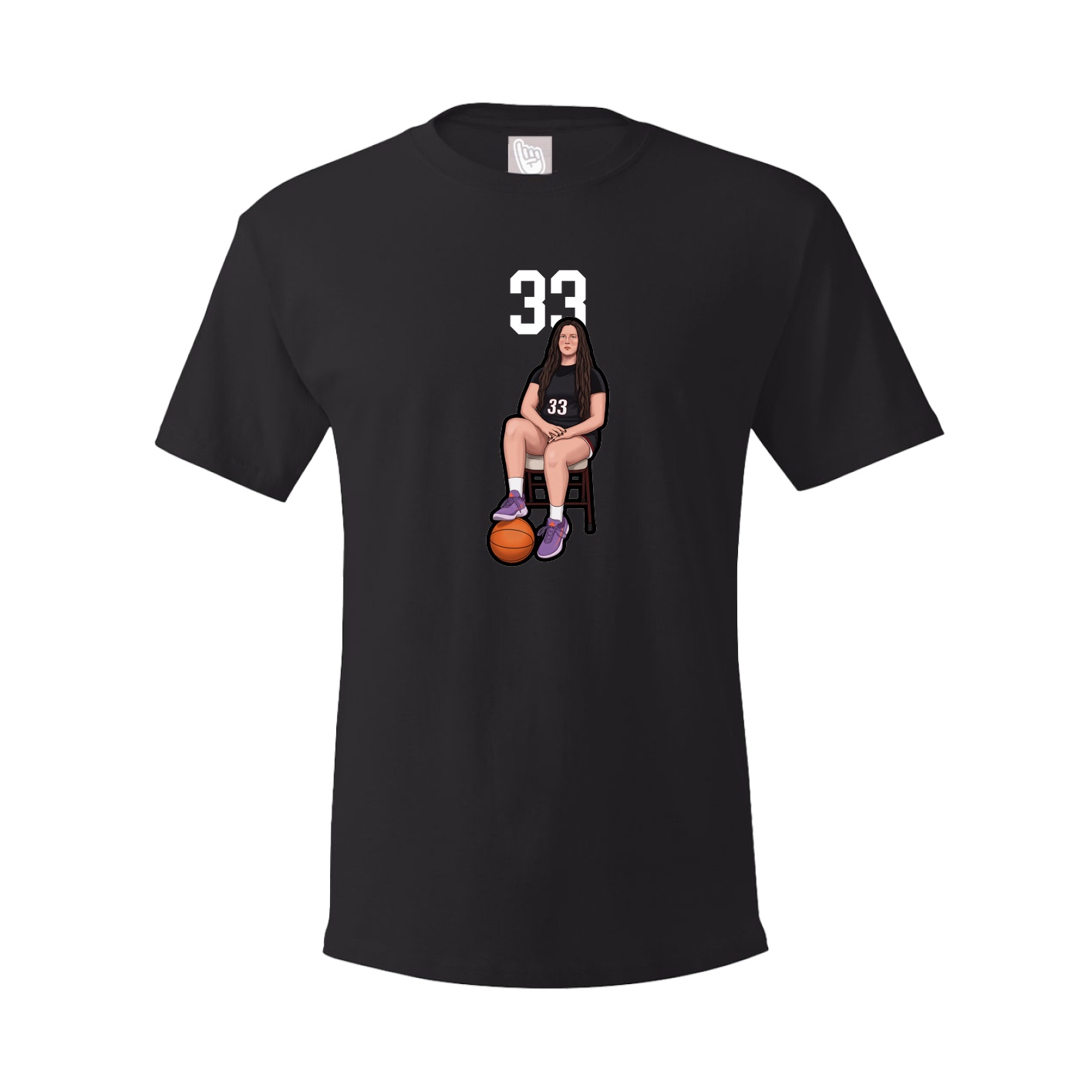 Youth Tee — Number Top in Black