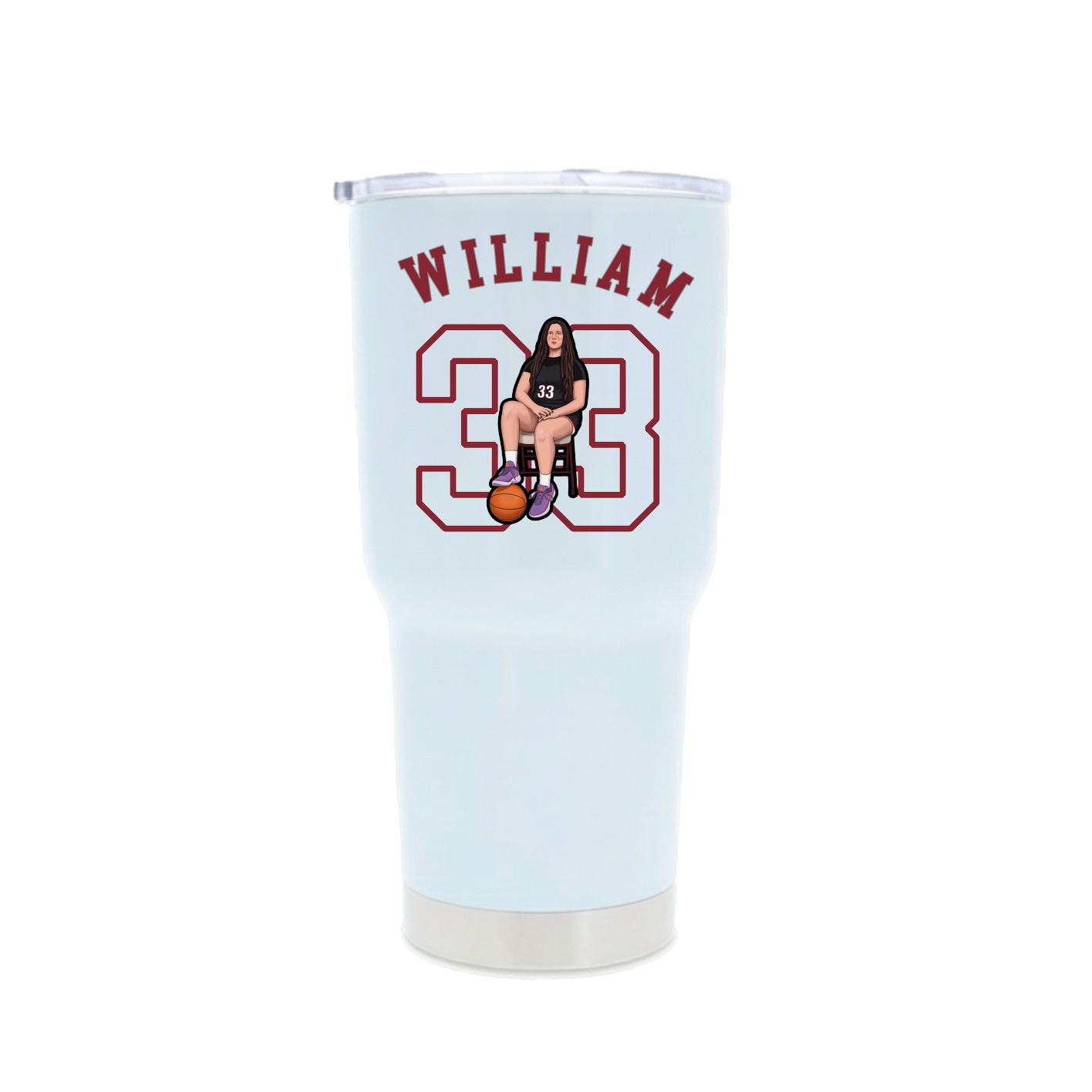 30oz Stainless Steel Tumbler — Shirsey Arch in White