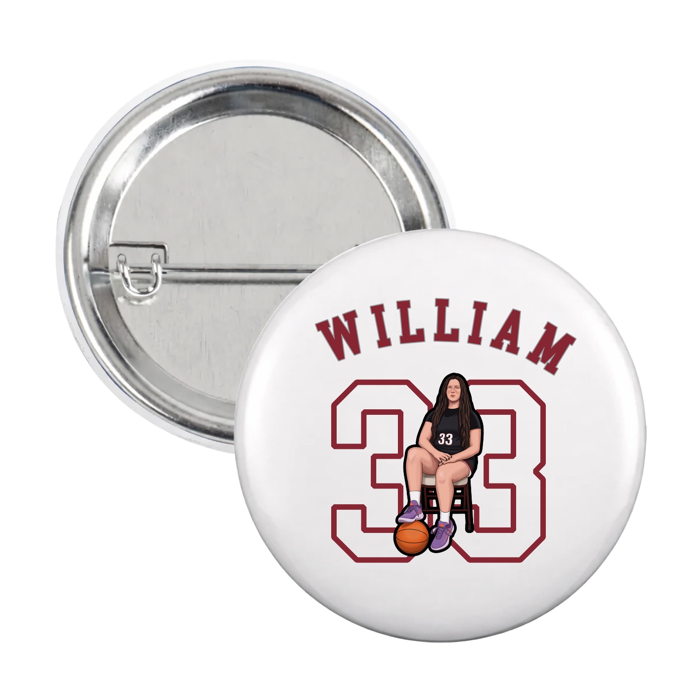 Game Day Button — Shirsey Arch in White