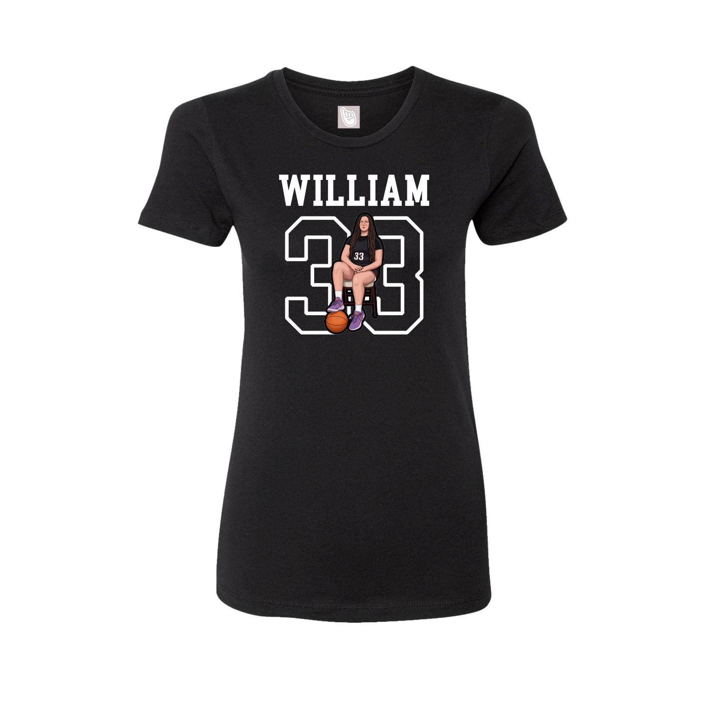 Fitted Women's Tee — Shirsey in Black
