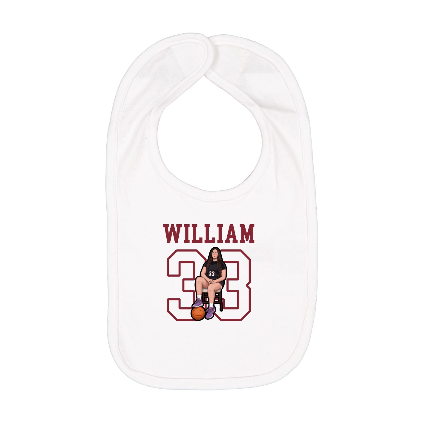 Infant Bib — Shirsey in White