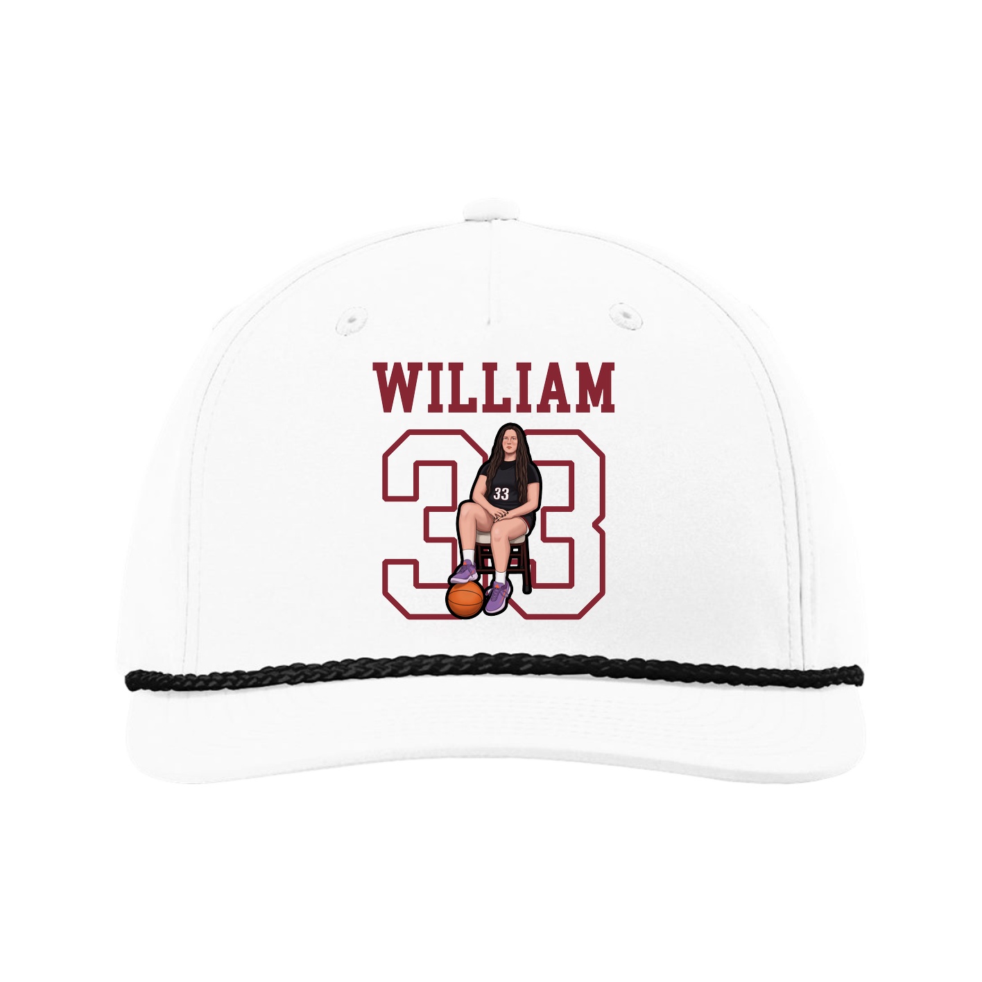 Five-Panel Classic Rope Cap — Shirsey in White