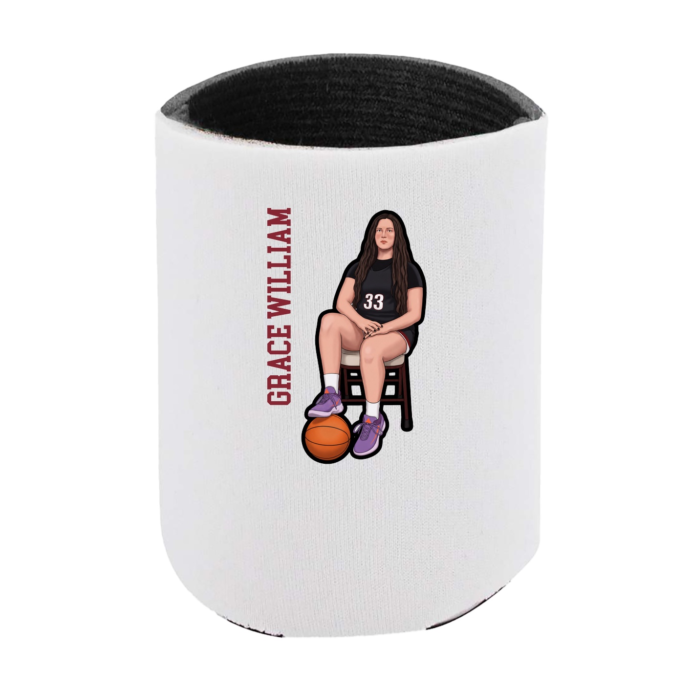 Can Holder — Name Vertical in White