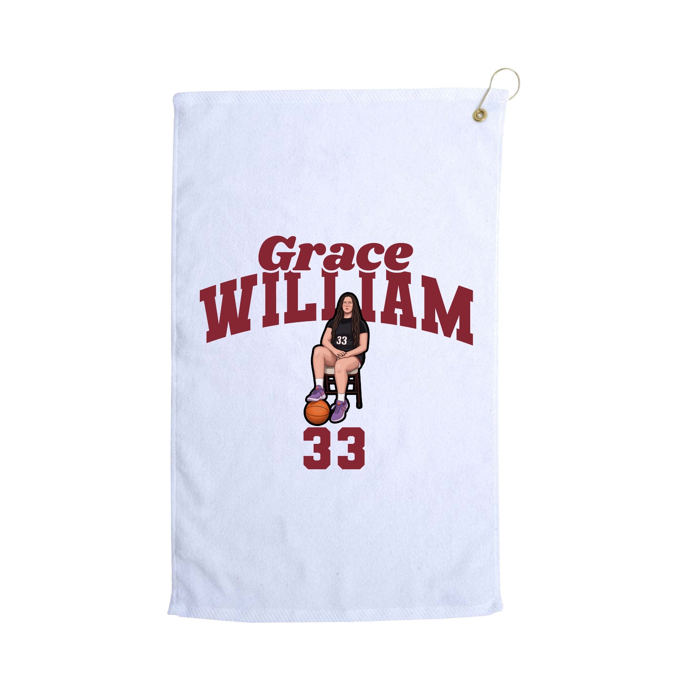Golf Towel — Signature Arch in White
