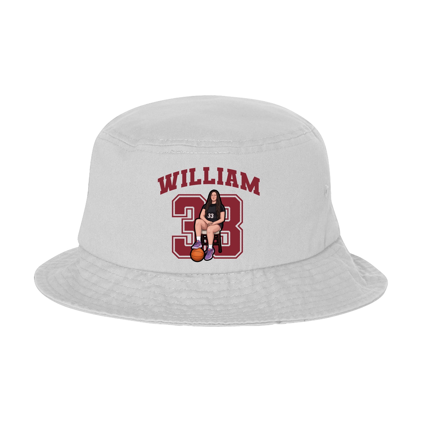 Bucket Cap — Number in White