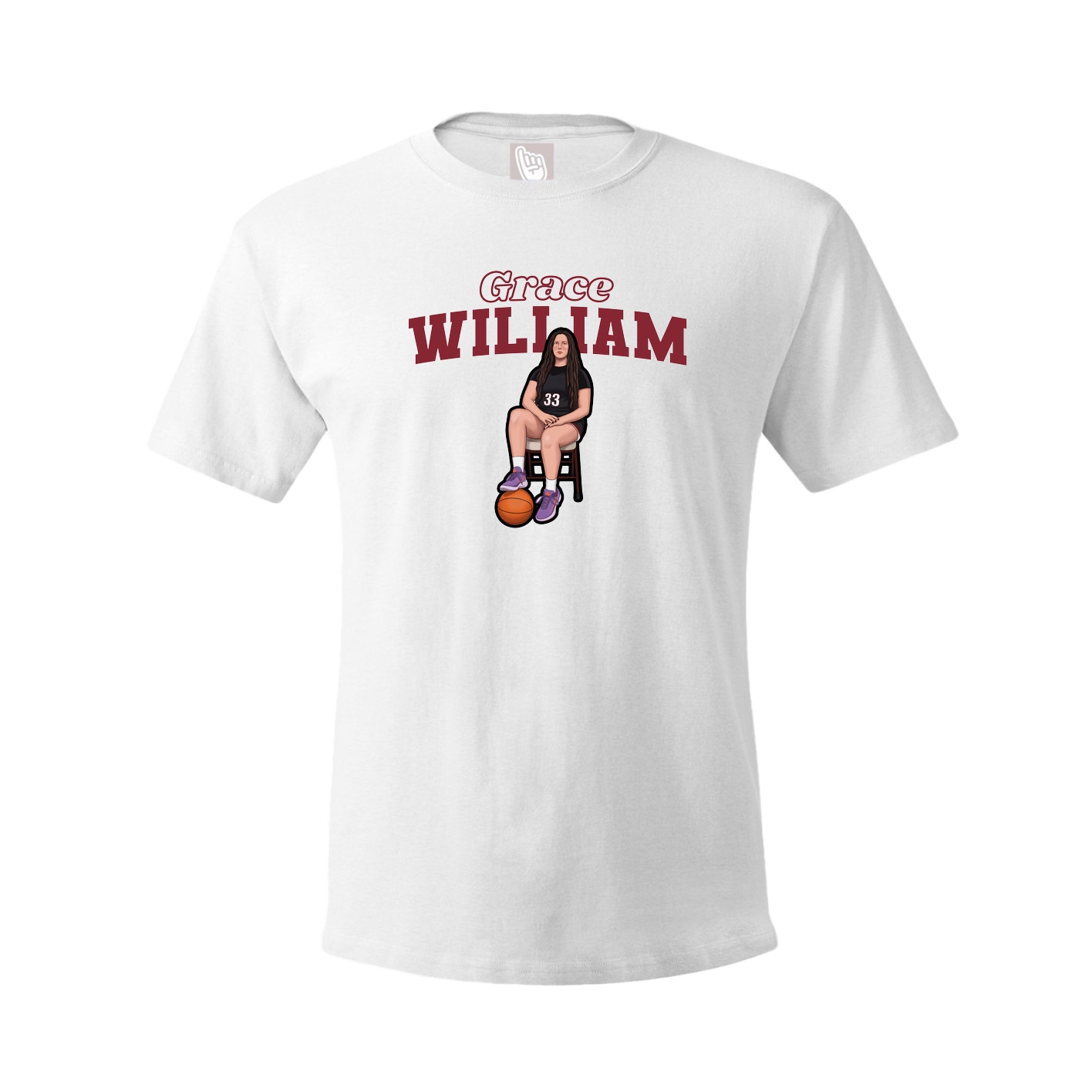 Tee — Name Arch in White