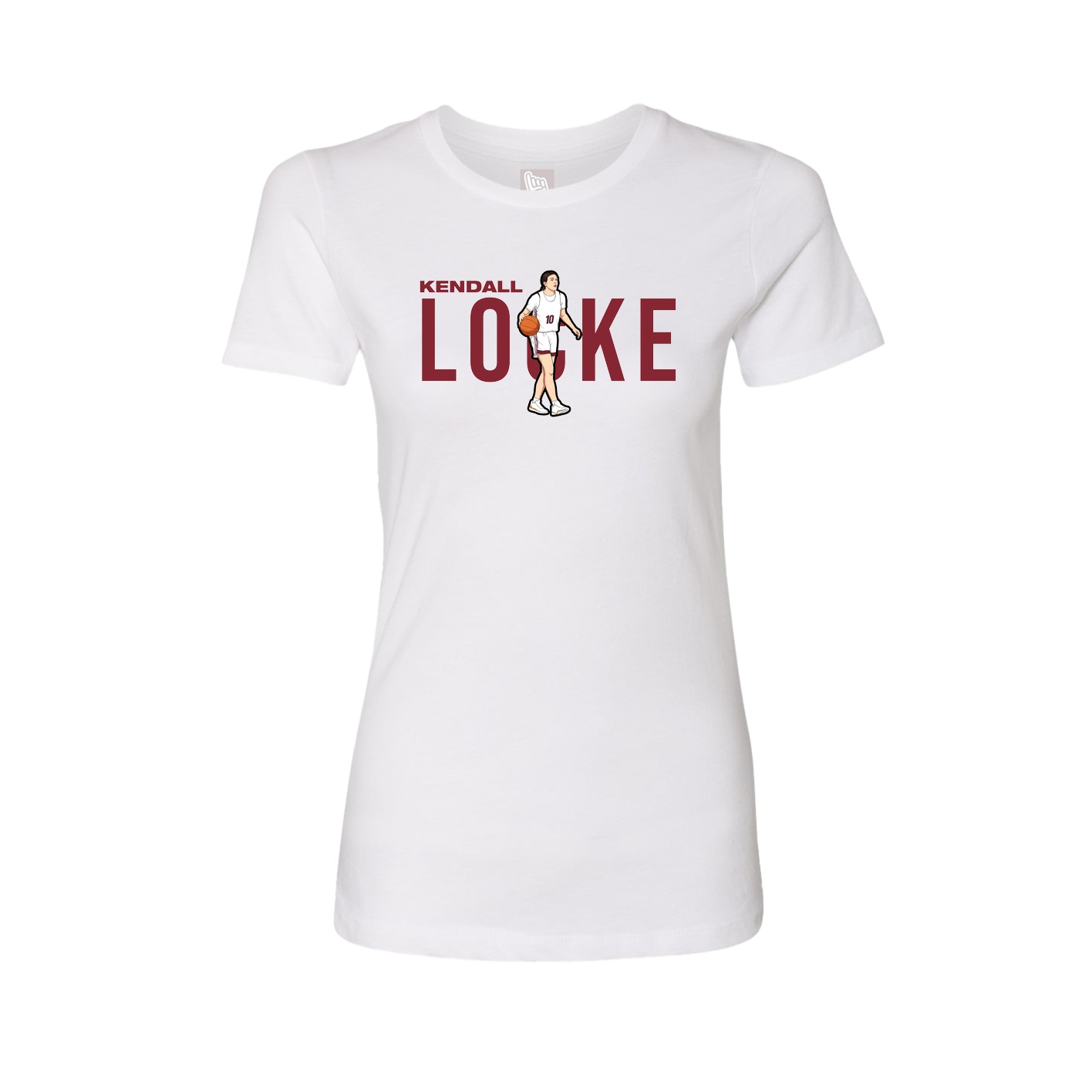 Fitted Women's Tee — Player Name in White