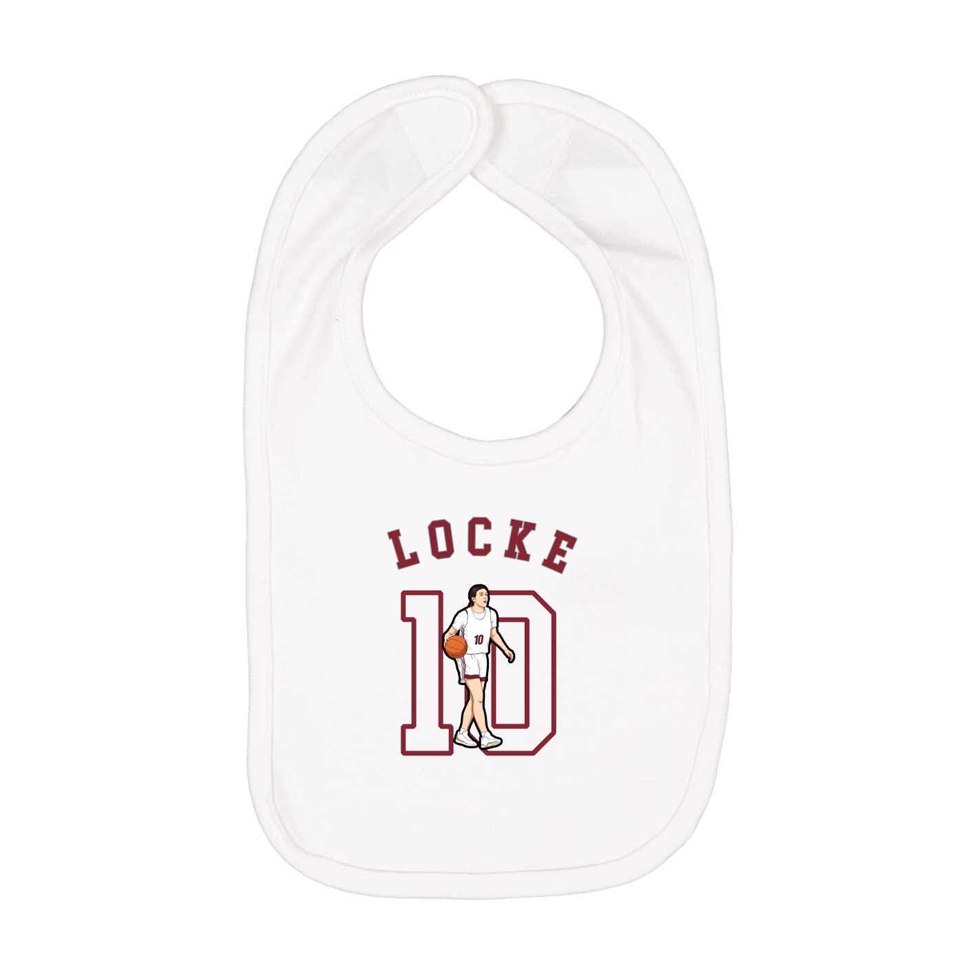 Infant Bib — Shirsey Arch in White