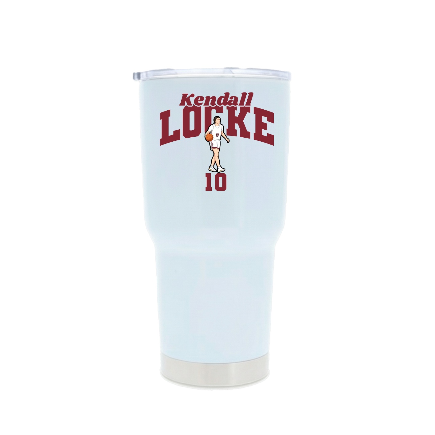 30oz Stainless Steel Tumbler — Signature Arch in White